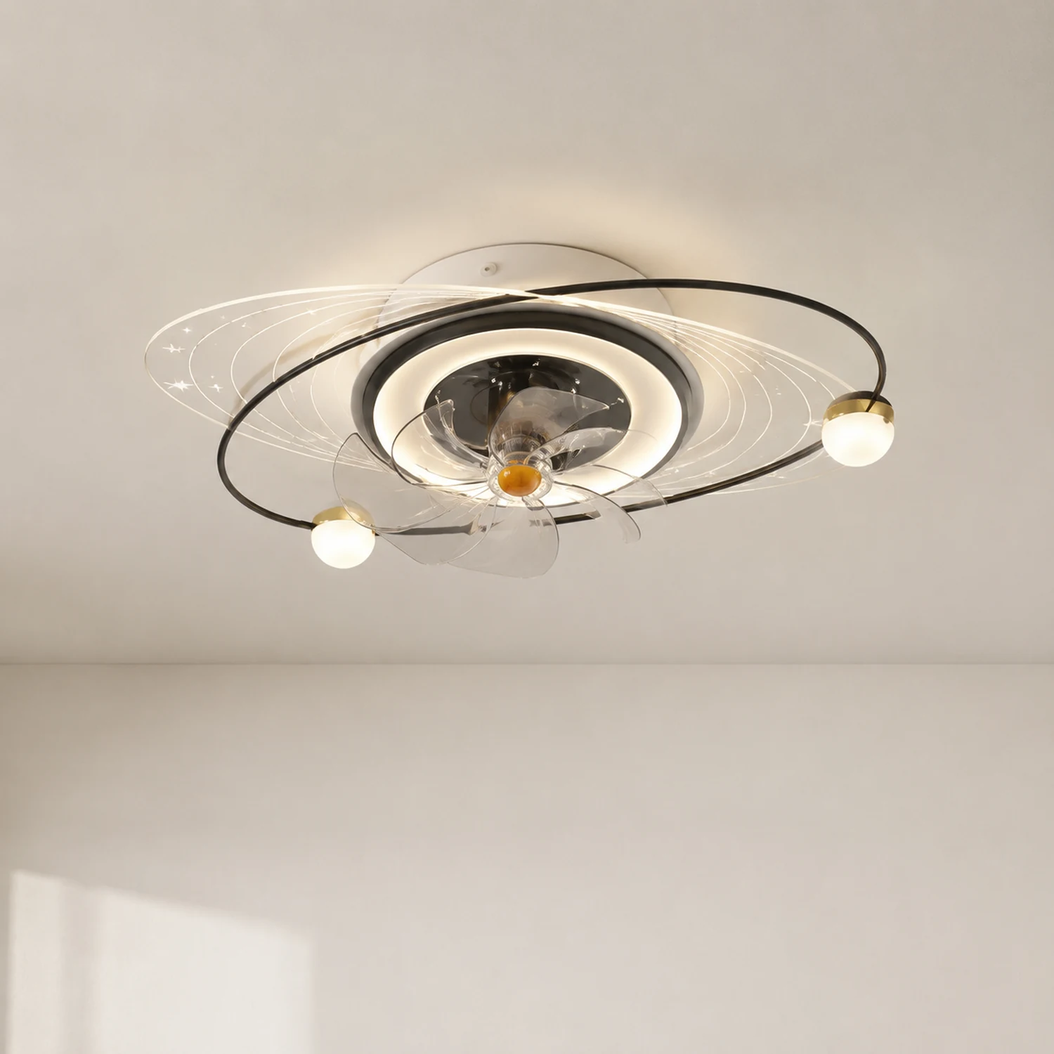 Madina Deckenventilator mit Beleuchtung, 3 Stile, ∅55/60CM - Lumpaz