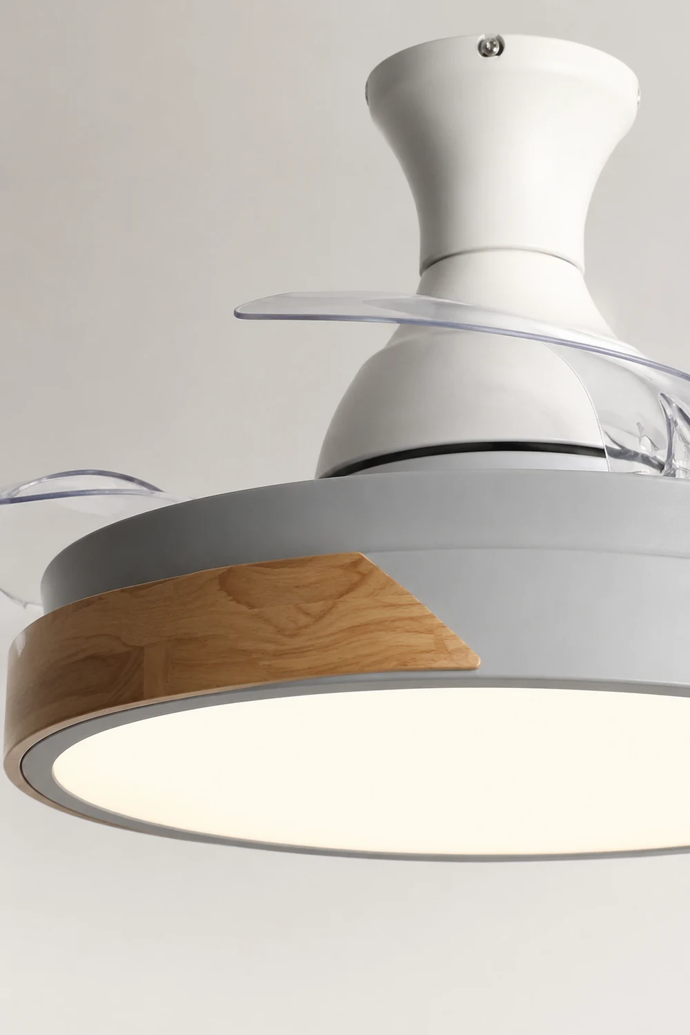Morandi Deckenventilator mit Beleuchtung Klare Blätter, 5 Farben, ∅90/100CM - Lumpaz