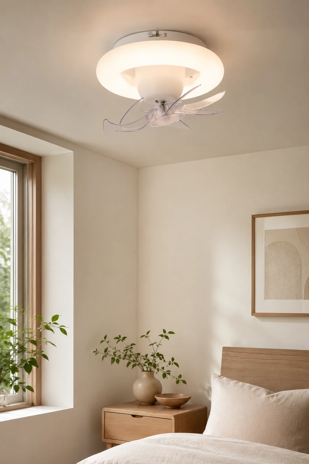 Minori Deckenventilatoren mit Beleuchtung Weiß, 2 Stile, ∅30CM - Lumpaz