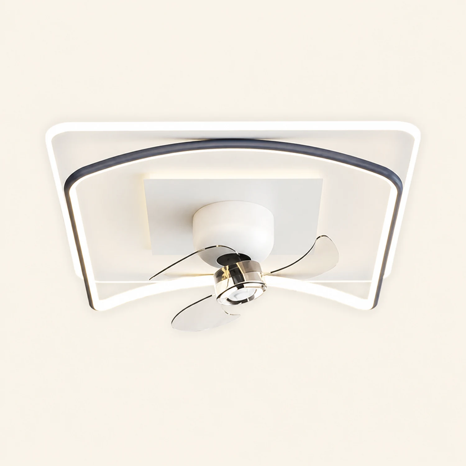 Lacey Deckenventilator mit Beleuchtung Geometrie, 3 Stile, ∅50CM - Lumpaz