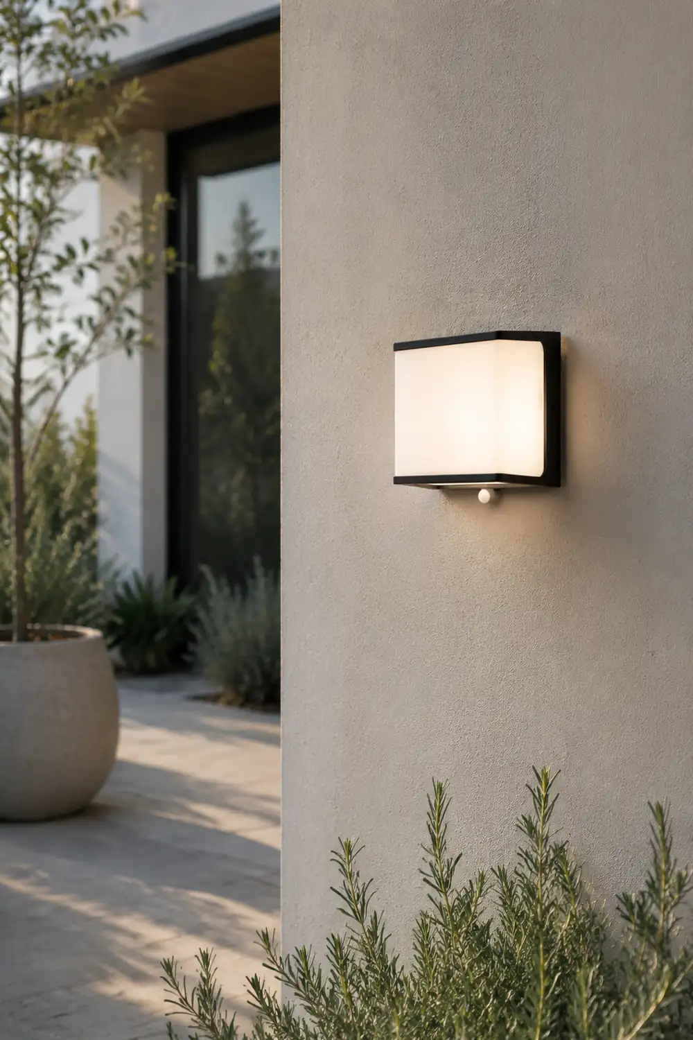 Orr Außenwandleuchte Solar Sensor Schwarz & Weiß, 10CM/15CM/35CM Lang - Lumpaz