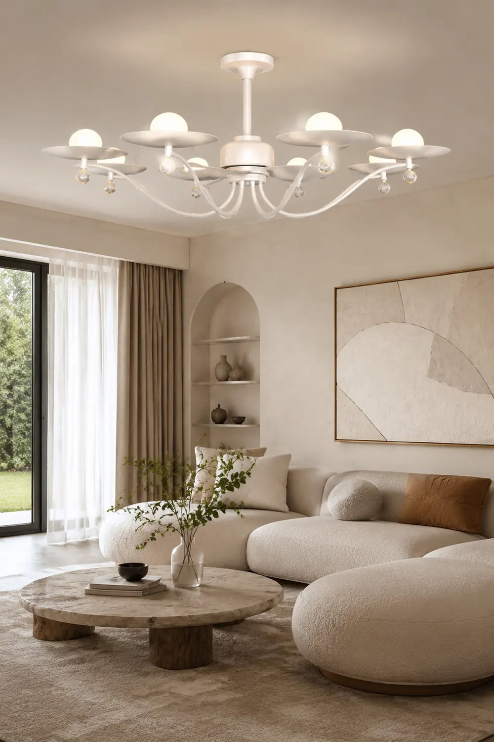 Carins Deckenventilator mit Beleuchtung, ∅110CM - Lumpaz