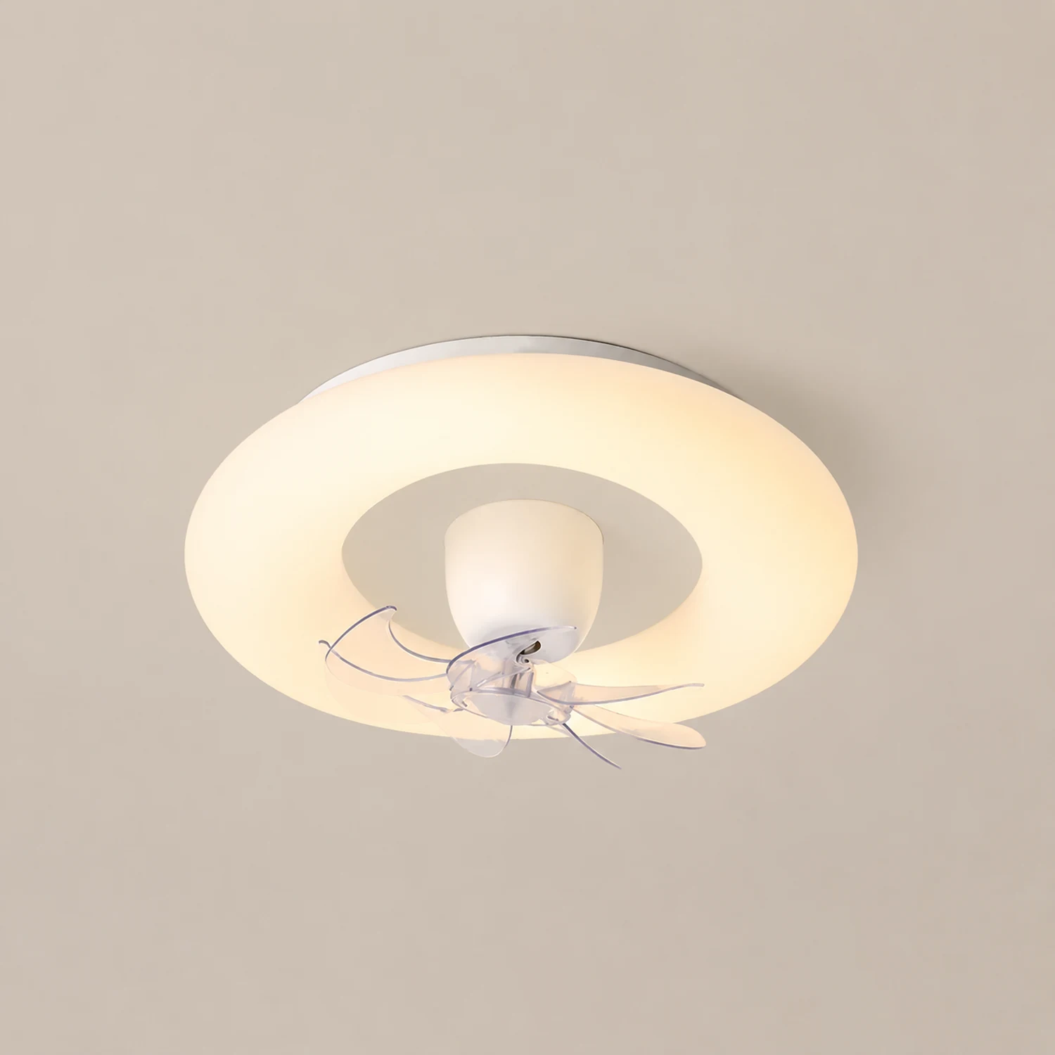 Minori Deckenventilator mit Beleuchtung Weiß, 4 Stile, ∅48/50CM - Lumpaz