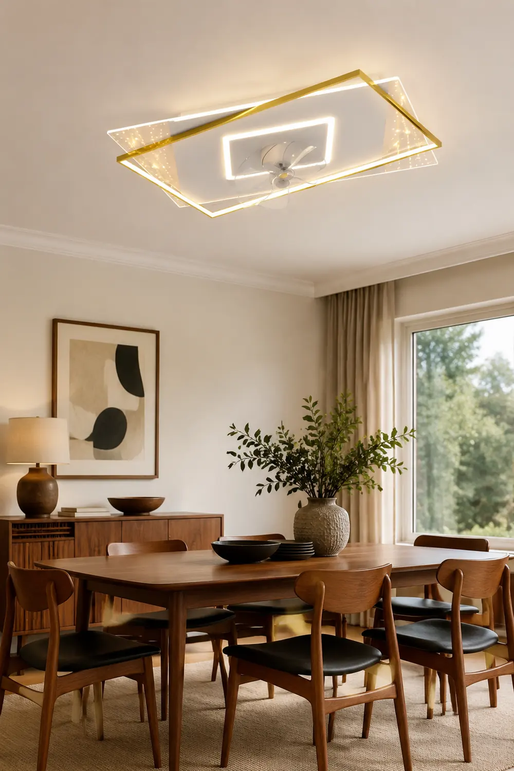 Kelley Deckenventilator mit Beleuchtung, 4 Stile, ∅50/90CM - Lumpaz