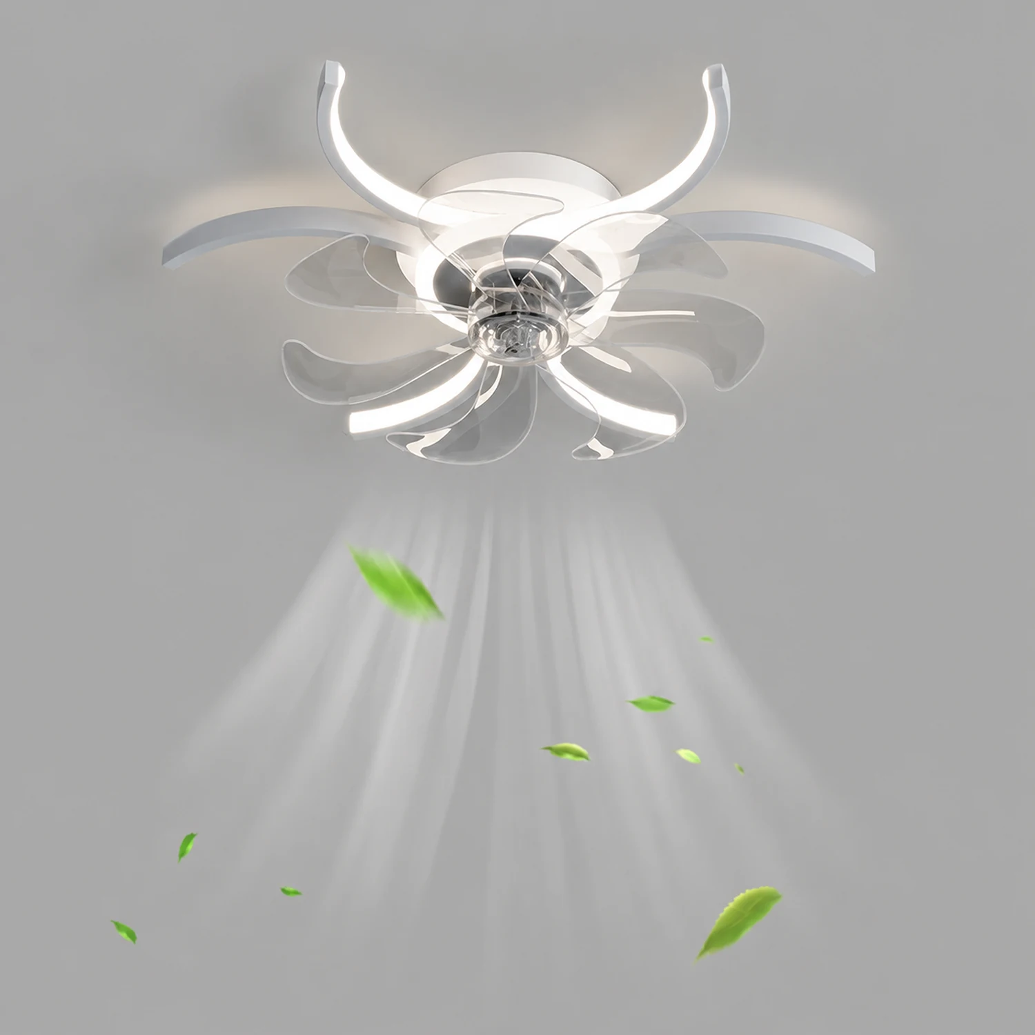 Lacey Deckenventilator mit Beleuchtung, 4 Stile, ∅52CM - Lumpaz