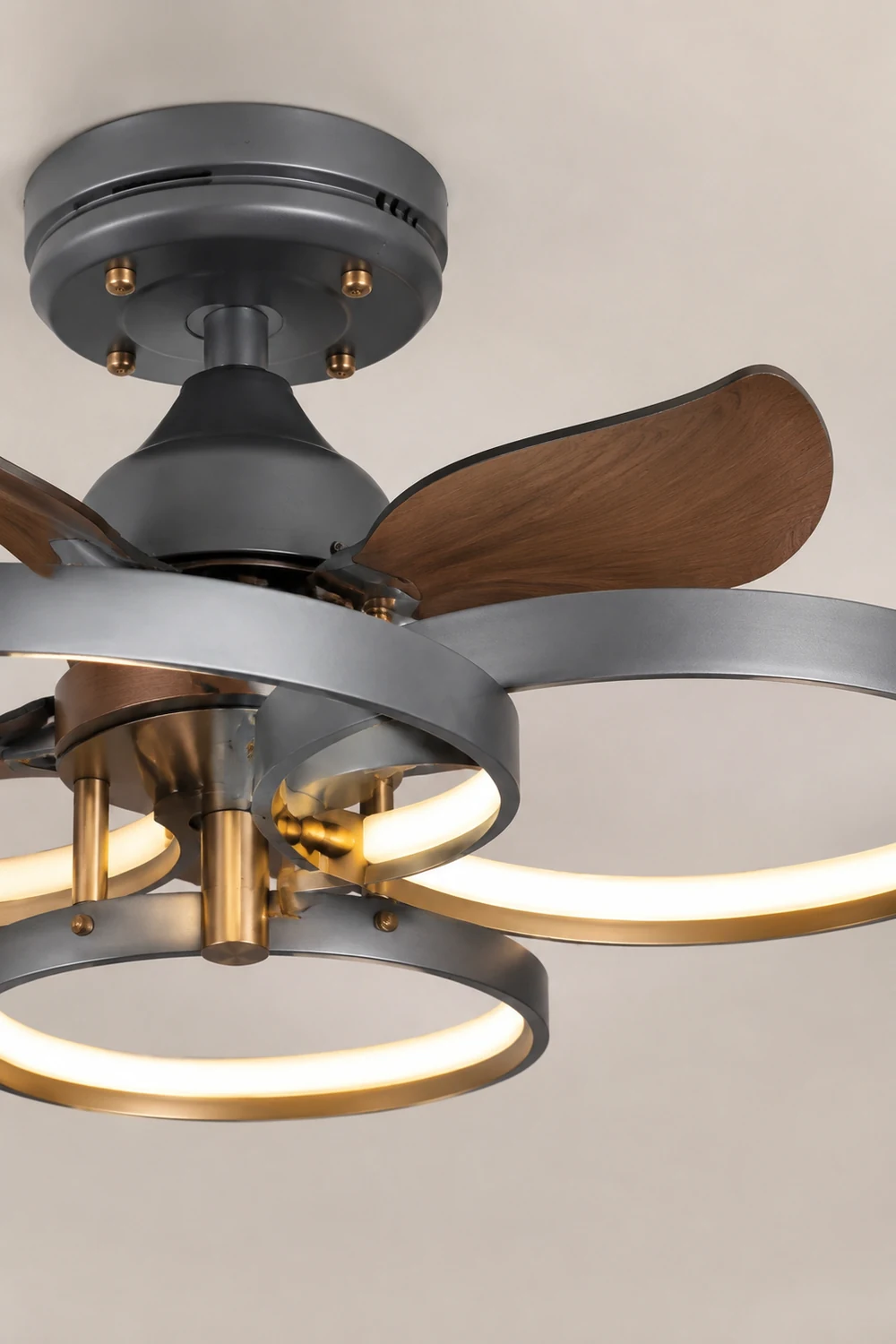 Kelley Deckenventilator mit Beleuchtung Aluminium & Metall, 2/3/4-flammig, ∅65/90CM - Lumpaz