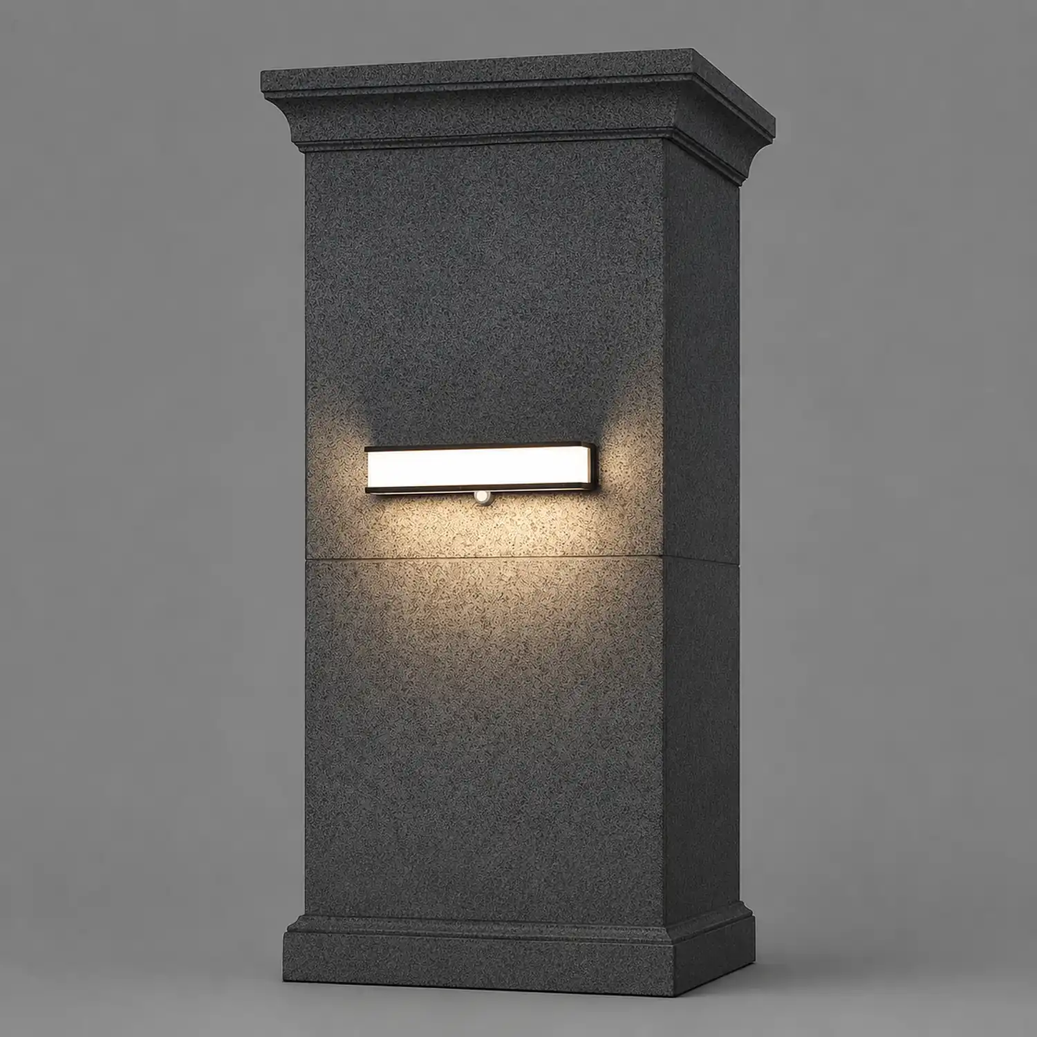 Orr Außenwandleuchte Solar Sensor Schwarz & Weiß, 10CM/15CM/35CM Lang - Lumpaz