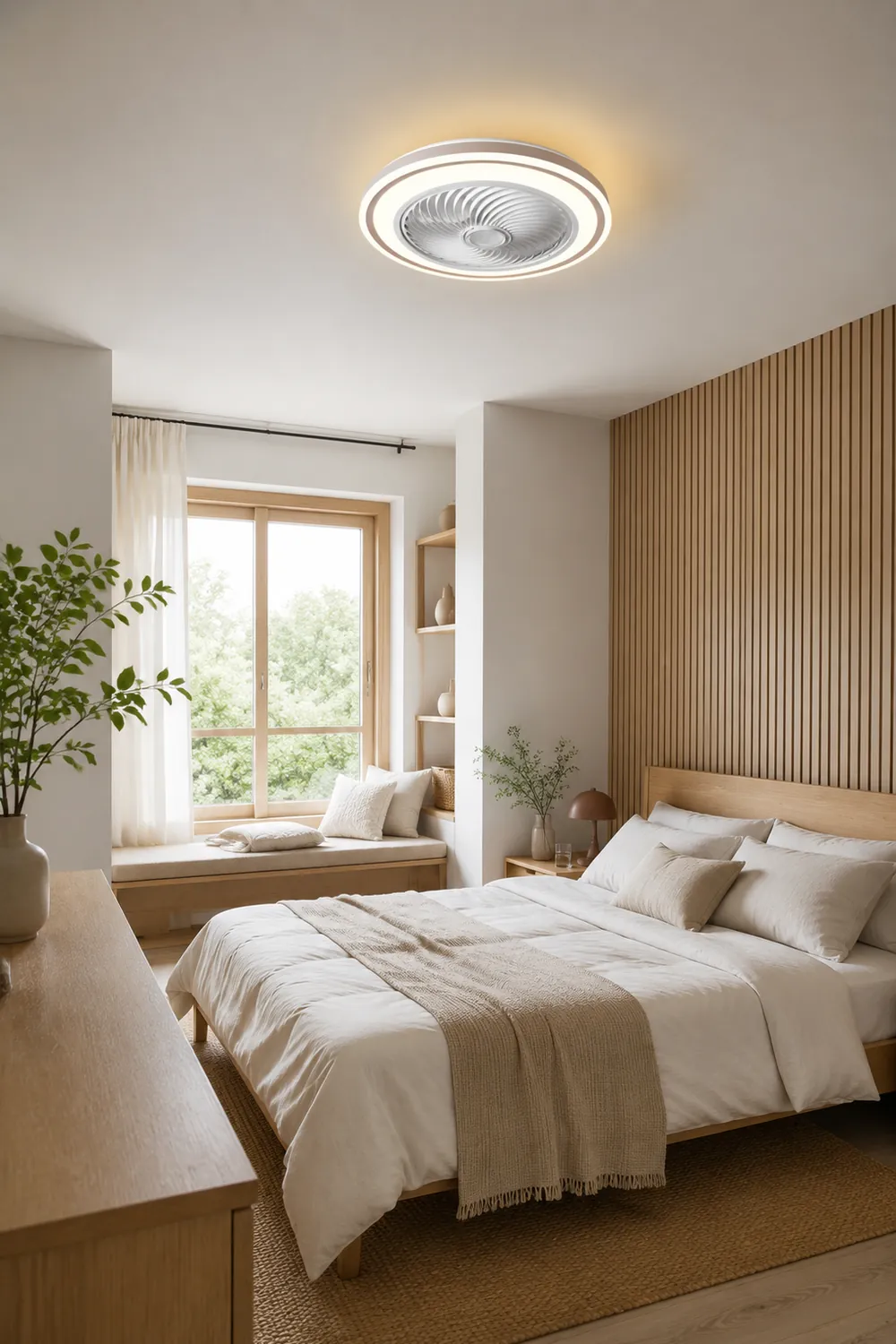 Quinn Deckenventilator mit Beleuchtung, 5 Farben, ∅48CM - Lumpaz