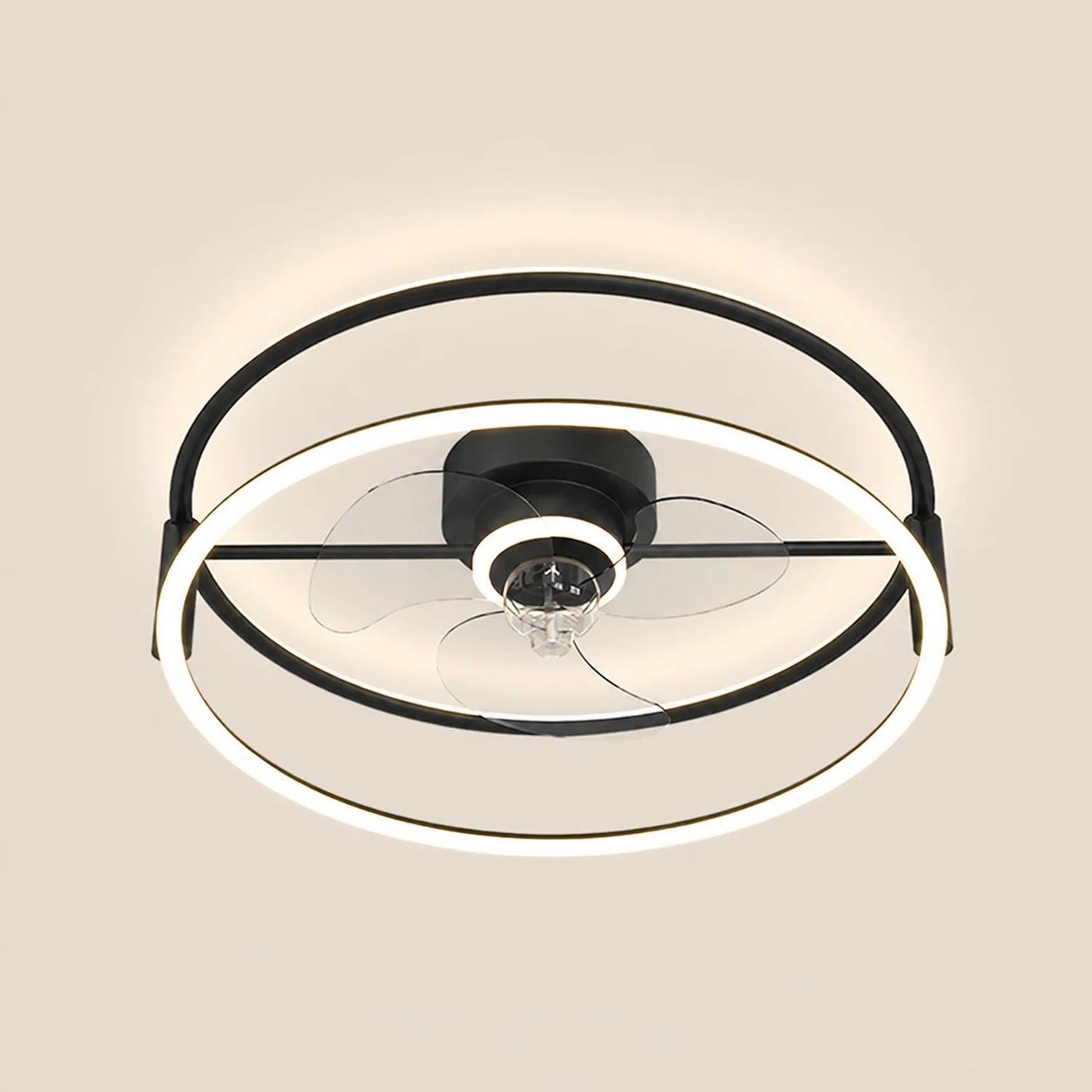 Arisha Deckenventilator mit Beleuchtung, 2 Farben, 4 Stile, ∅51/56/61cm - Lumpaz