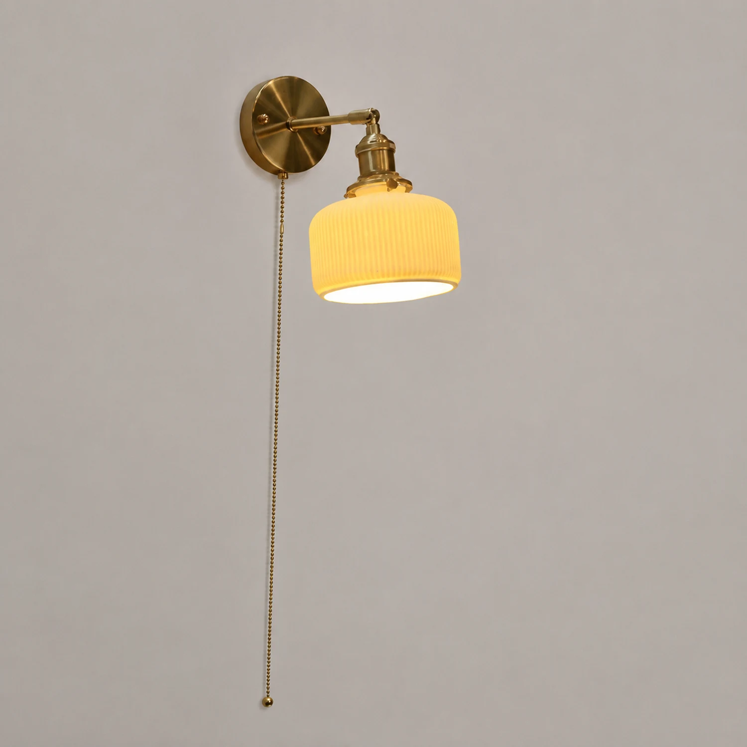Lottie Spiegelfront Wandleuchte Plissiert, ∅14/15/18/23CM - Lumpaz