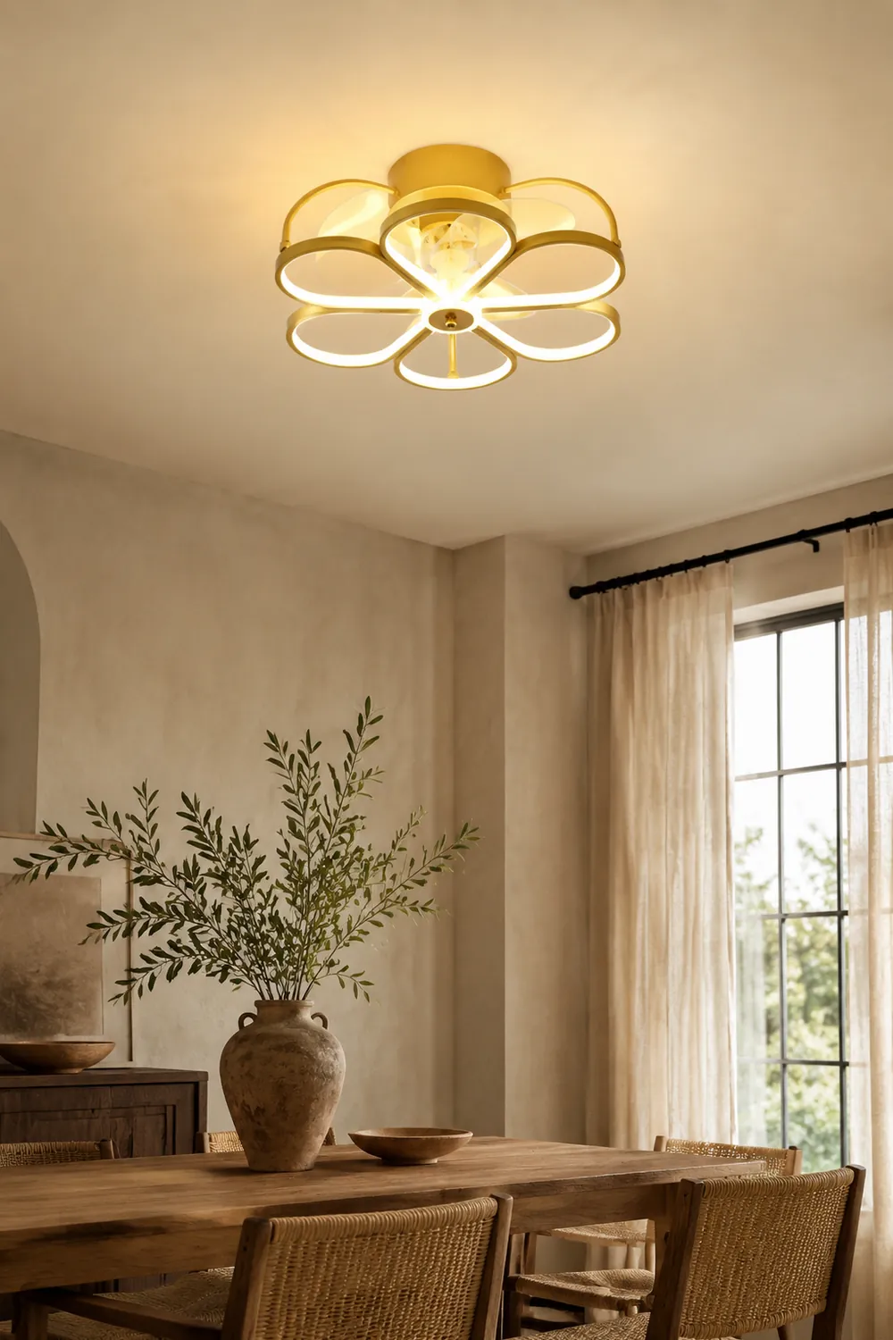 Hana Deckenventilator mit Beleuchtung, 3 Stile, ∅50CM - Lumpaz