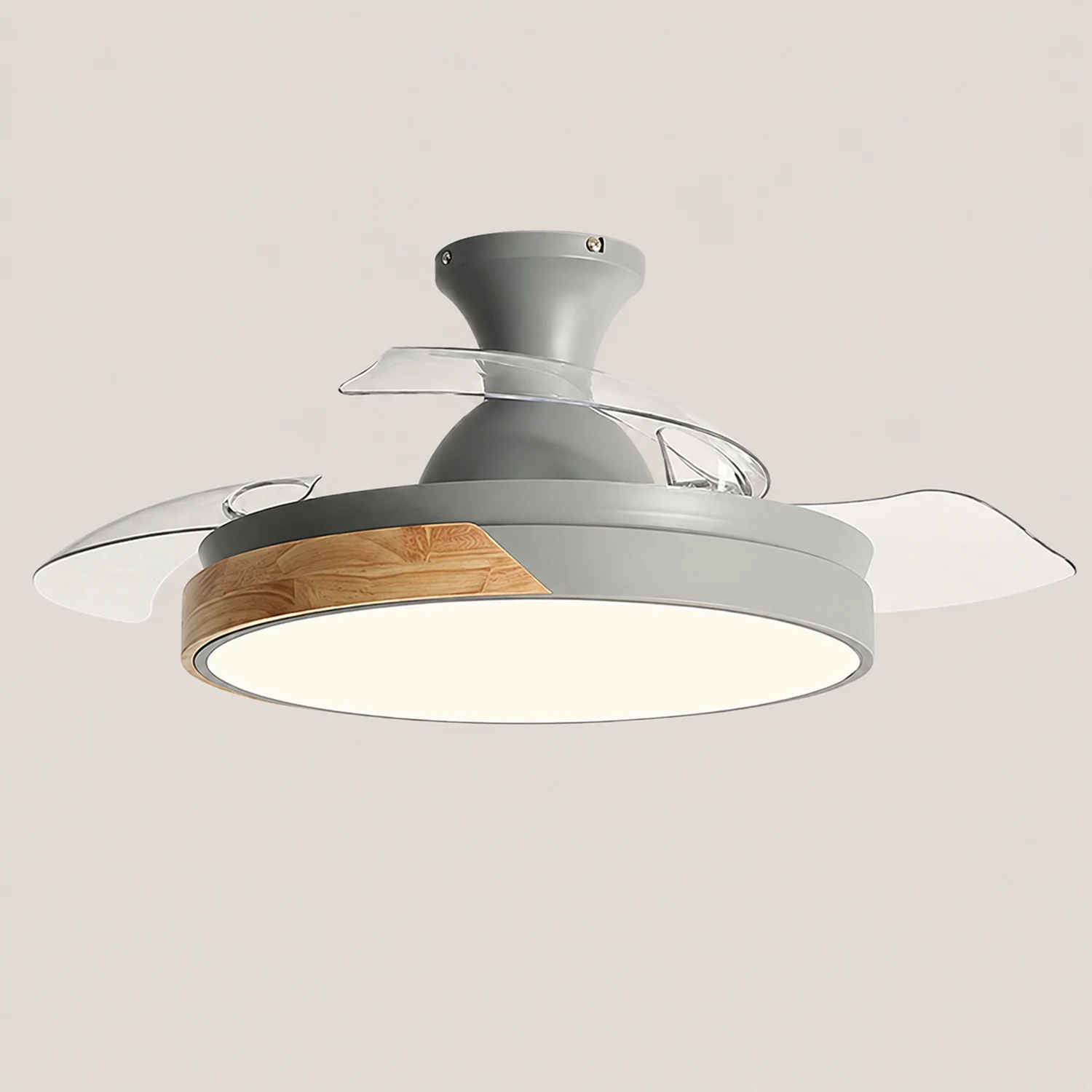 Morandi Deckenventilator mit Beleuchtung Klare Blätter, 5 Farben, ∅90/100CM - Lumpaz