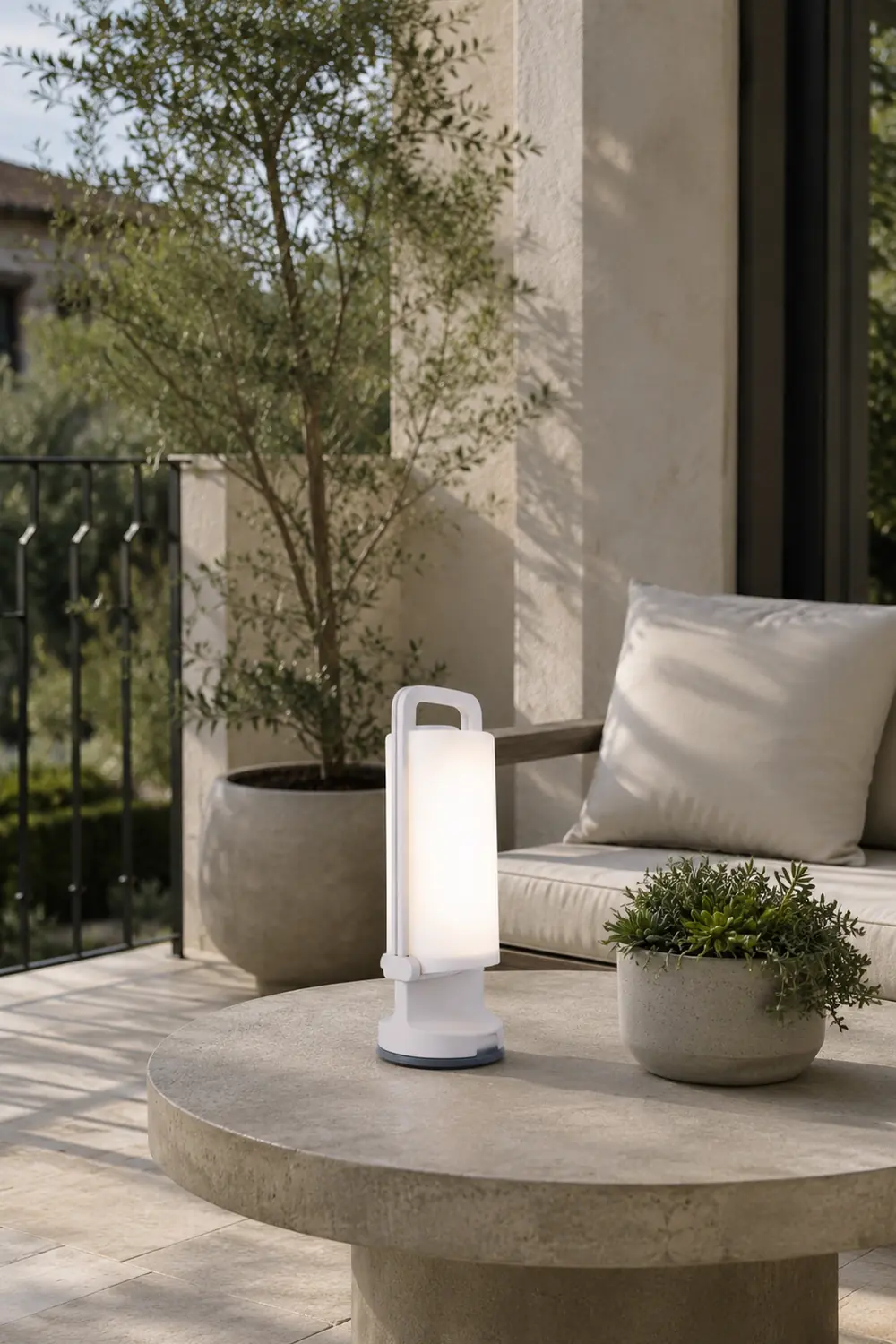 Orr Solar & USB Wiederaufladbar Außen-Tischlampe, 4 Farben, 28CM Lang - Lumpaz