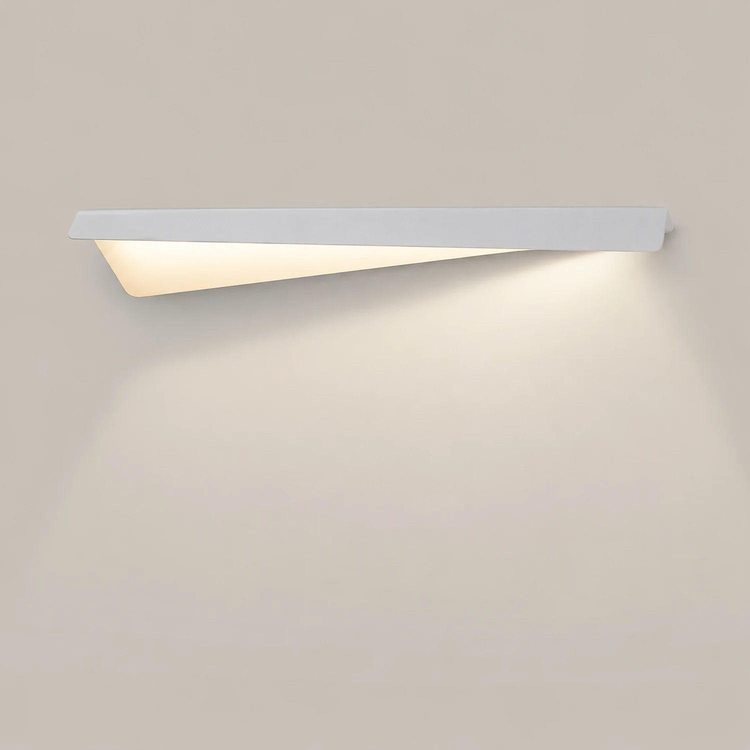 Leigh Spiegelfront Wandleuchte Falten, Weiß, 71CM/91CM/122CM Lang - Lumpaz