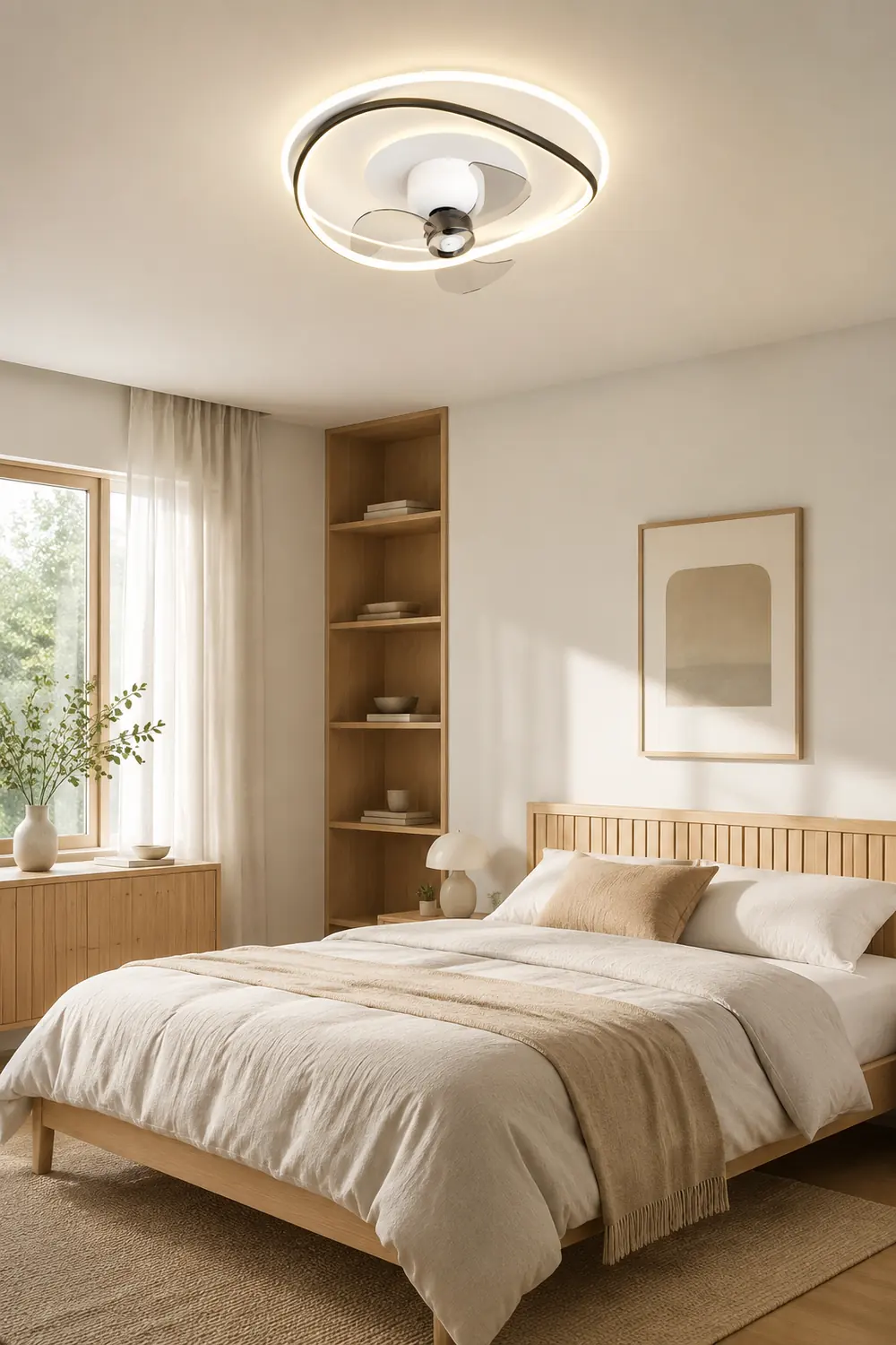 Lacey Deckenventilator mit Beleuchtung Geometrie, 3 Stile, ∅50CM - Lumpaz