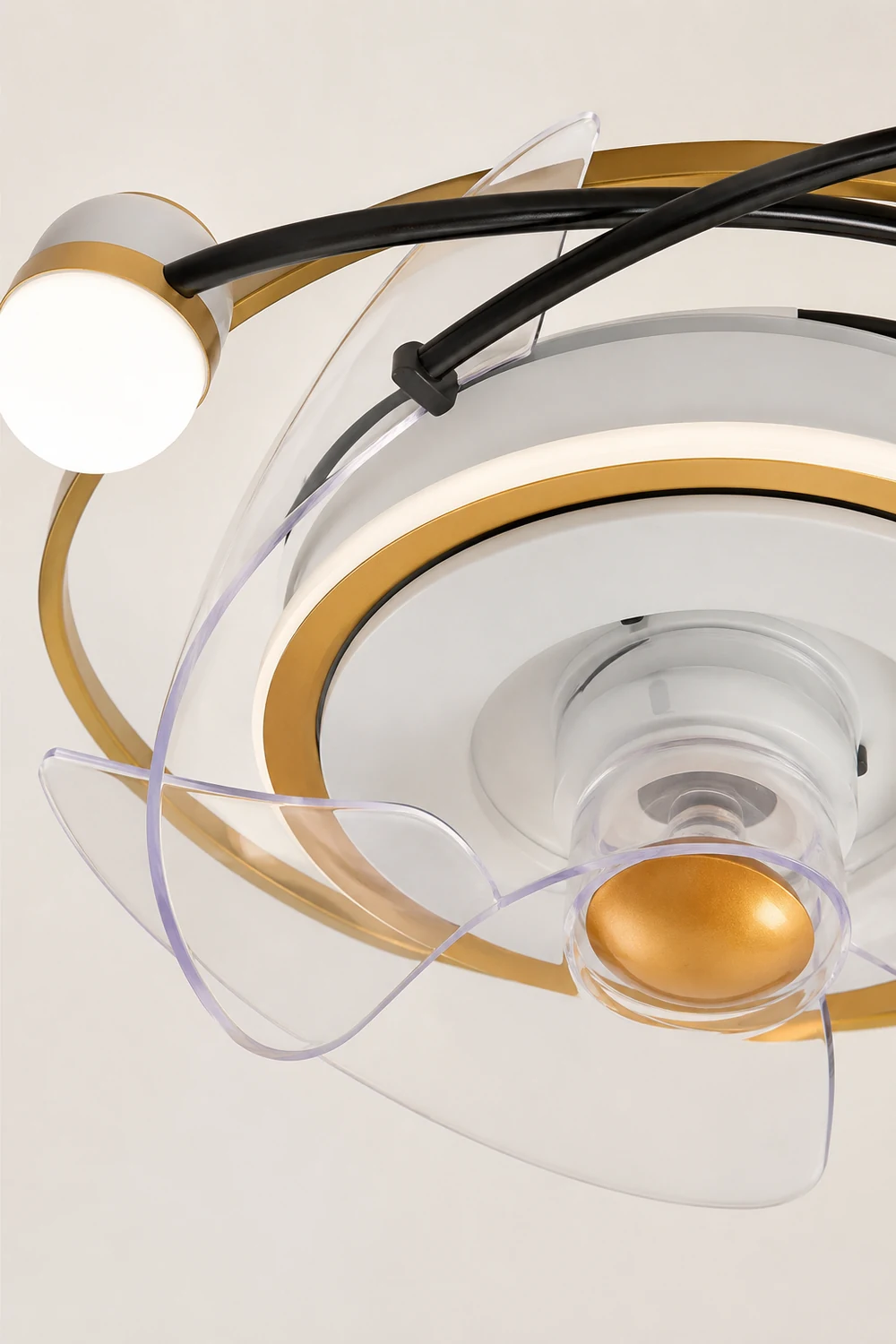Madina Deckenventilator mit Beleuchtung Stern 3-Blatt, 2 Farben, ∅60CM - Lumpaz
