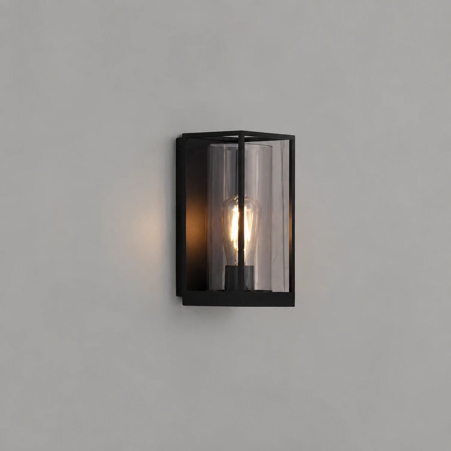 Alessio Rechteck Außenwandleuchte Schwarz, 1/2 flammig, 26/31/39CM Lang - Lumpaz