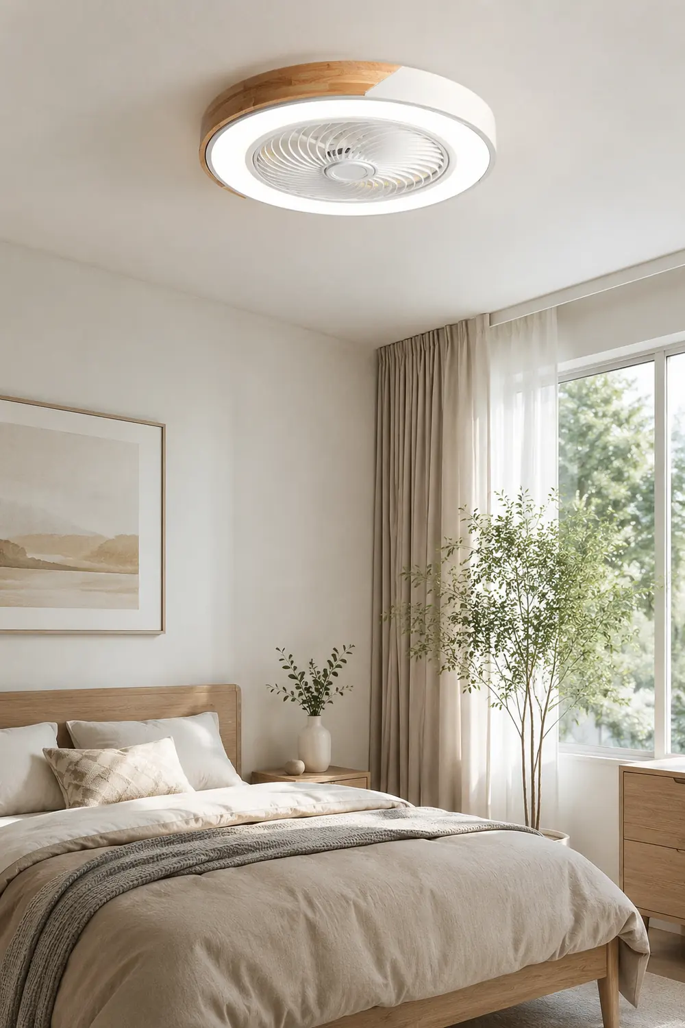 Ozawa Deckenventilator mit Beleuchtung, 5 Farben, ∅52CM - Lumpaz