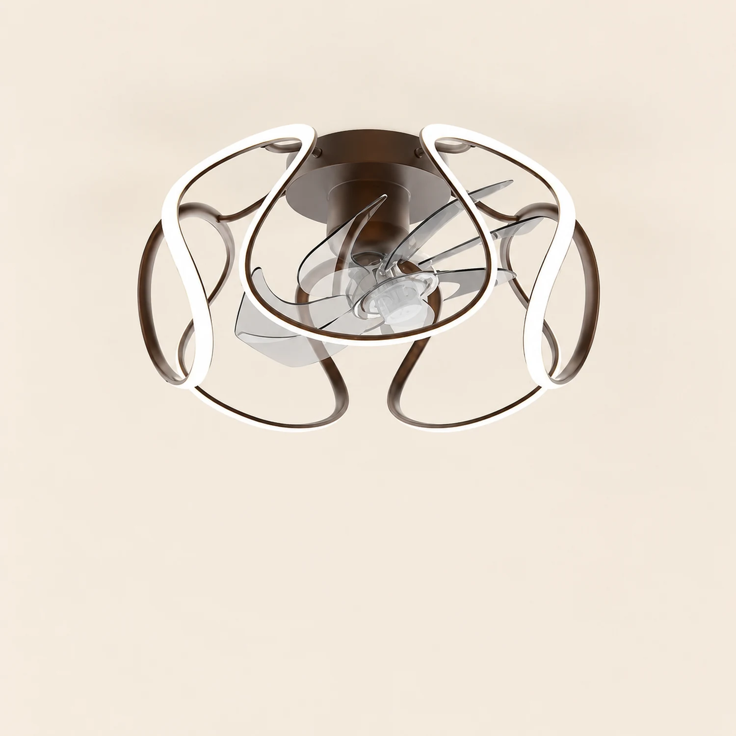 Lacey Basis Deckenventilator mit Beleuchtung, 3 Farben, ∅50CM - Lumpaz