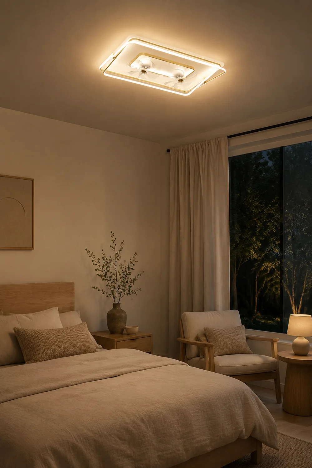 Kelley Deckenventilator mit Beleuchtung Gold, 5 Stile, ∅50/90/110CM - Lumpaz