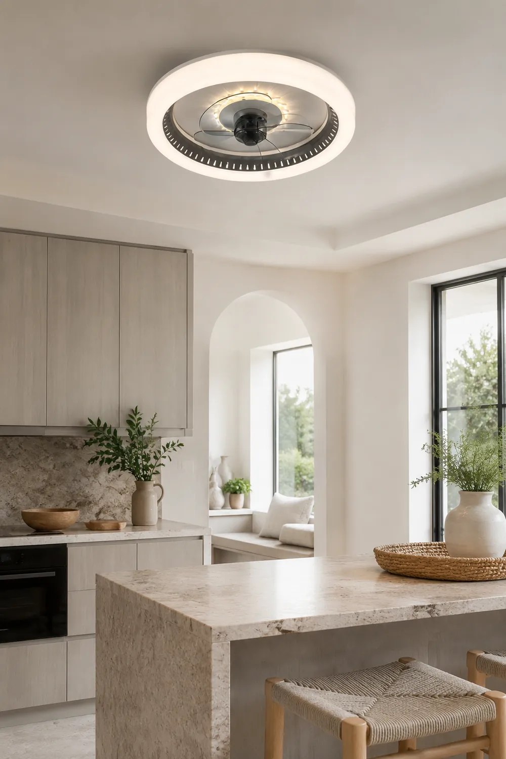 Morandi Deckenventilator mit Beleuchtung, 5 Farben, ∅50CM - Lumpaz