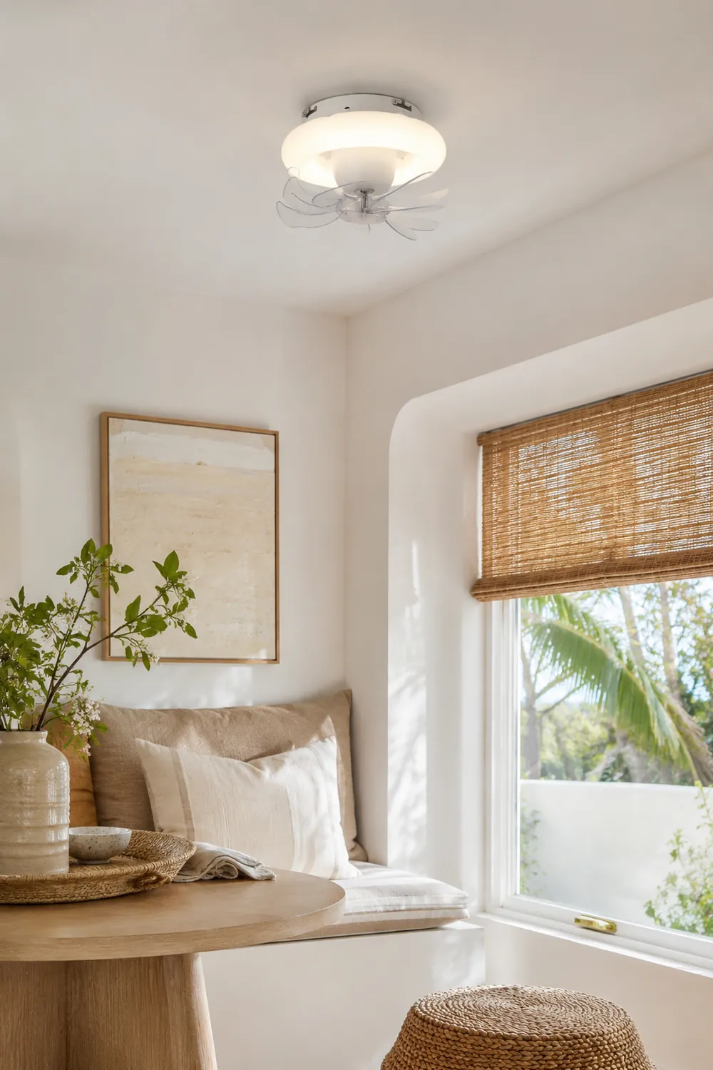 Minori Deckenventilatoren mit Beleuchtung Weiß, 2 Stile, ∅30CM - Lumpaz