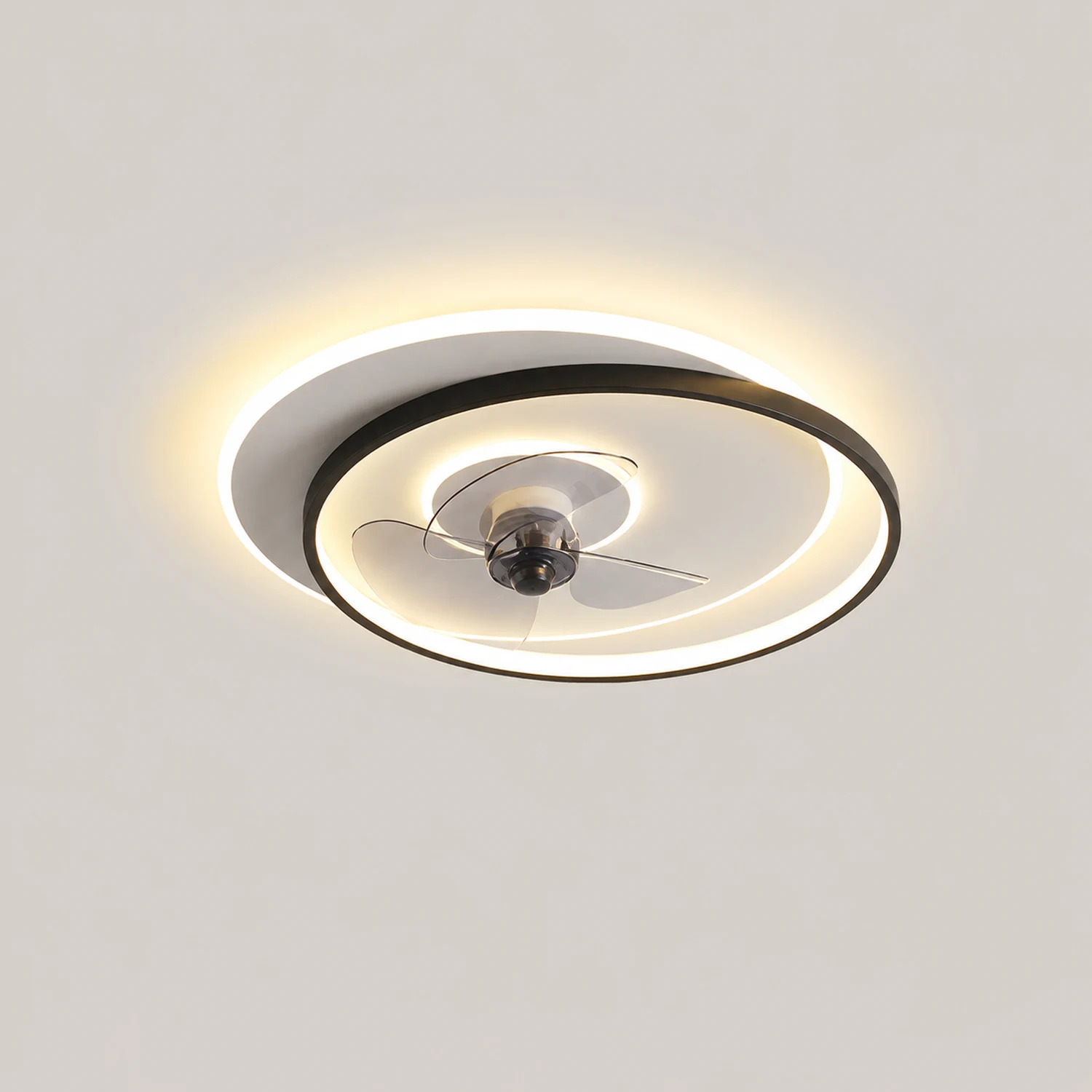 Arisha Deckenventilator mit Beleuchtung 2-Ring, 2 Farben, ∅46/56CM - Lumpaz