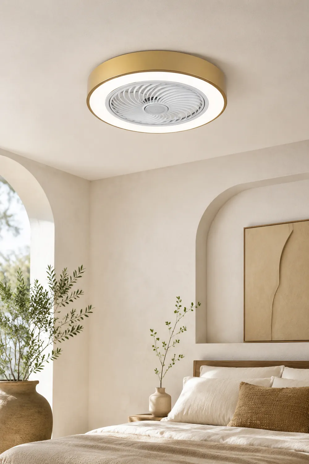 Morandi Deckenventilator mit Beleuchtung Klare Blätter, 6 Farben, ∅51CM - Lumpaz
