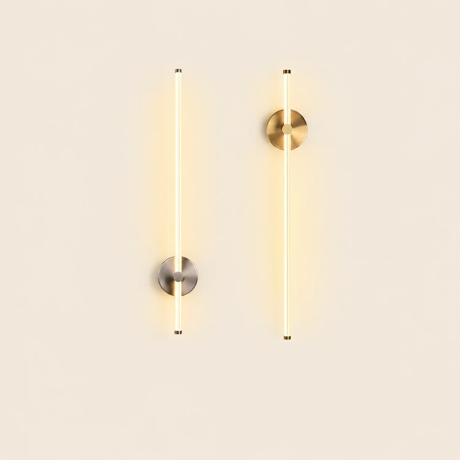 Edge Innenwandleuchte Kupfer & Nickel, 58/78CM Lang - Lumpaz