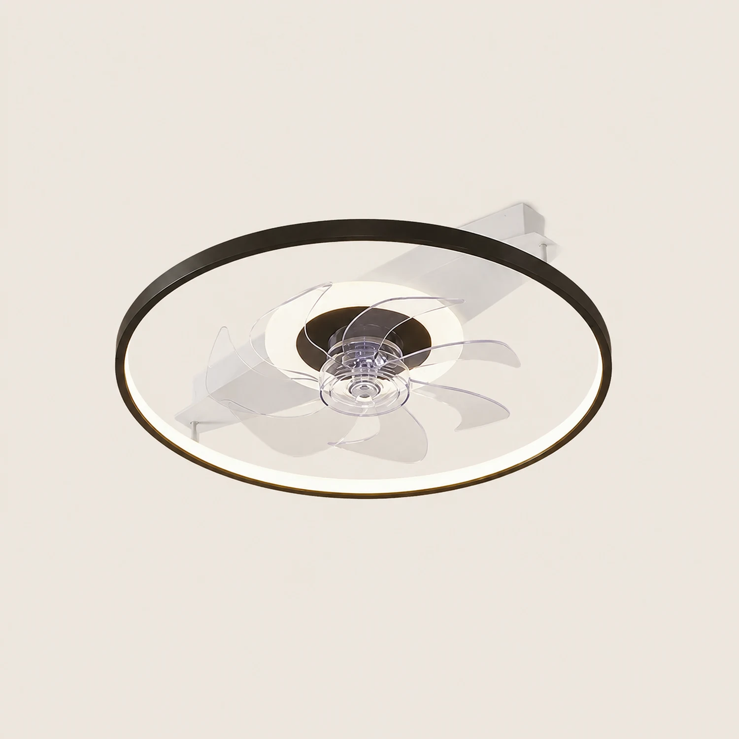 Edge Deckenventilator mit Beleuchtung, 2 Farben, ∅50/52CM - Lumpaz