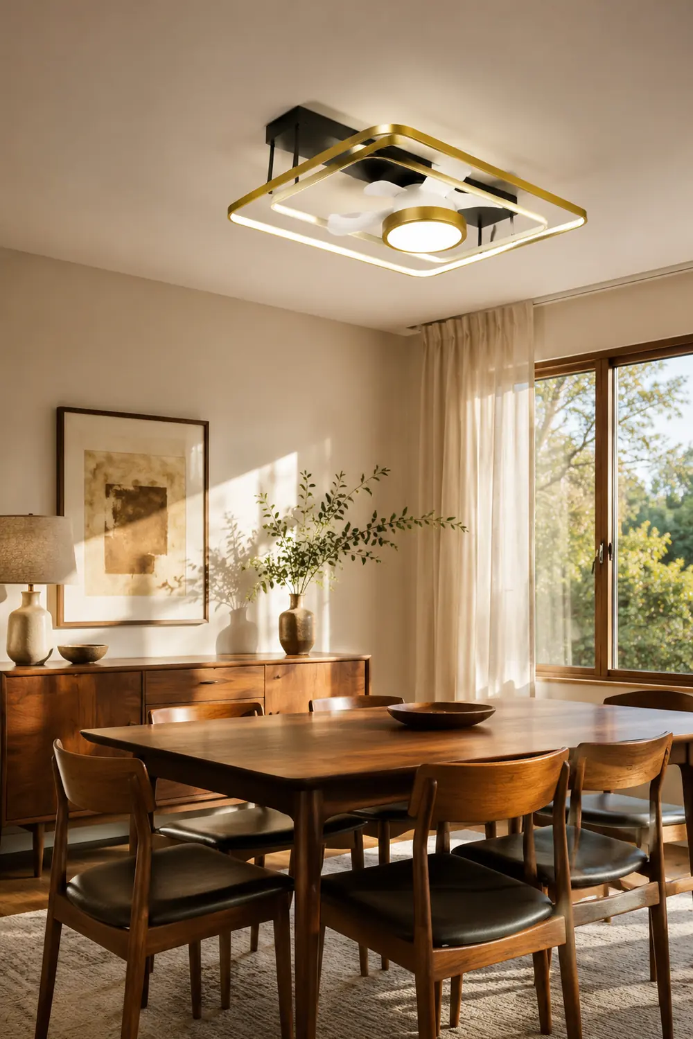 Kelley Deckenventilator mit Beleuchtung Gold, 3 Stile, ∅45/62/110CM - Lumpaz