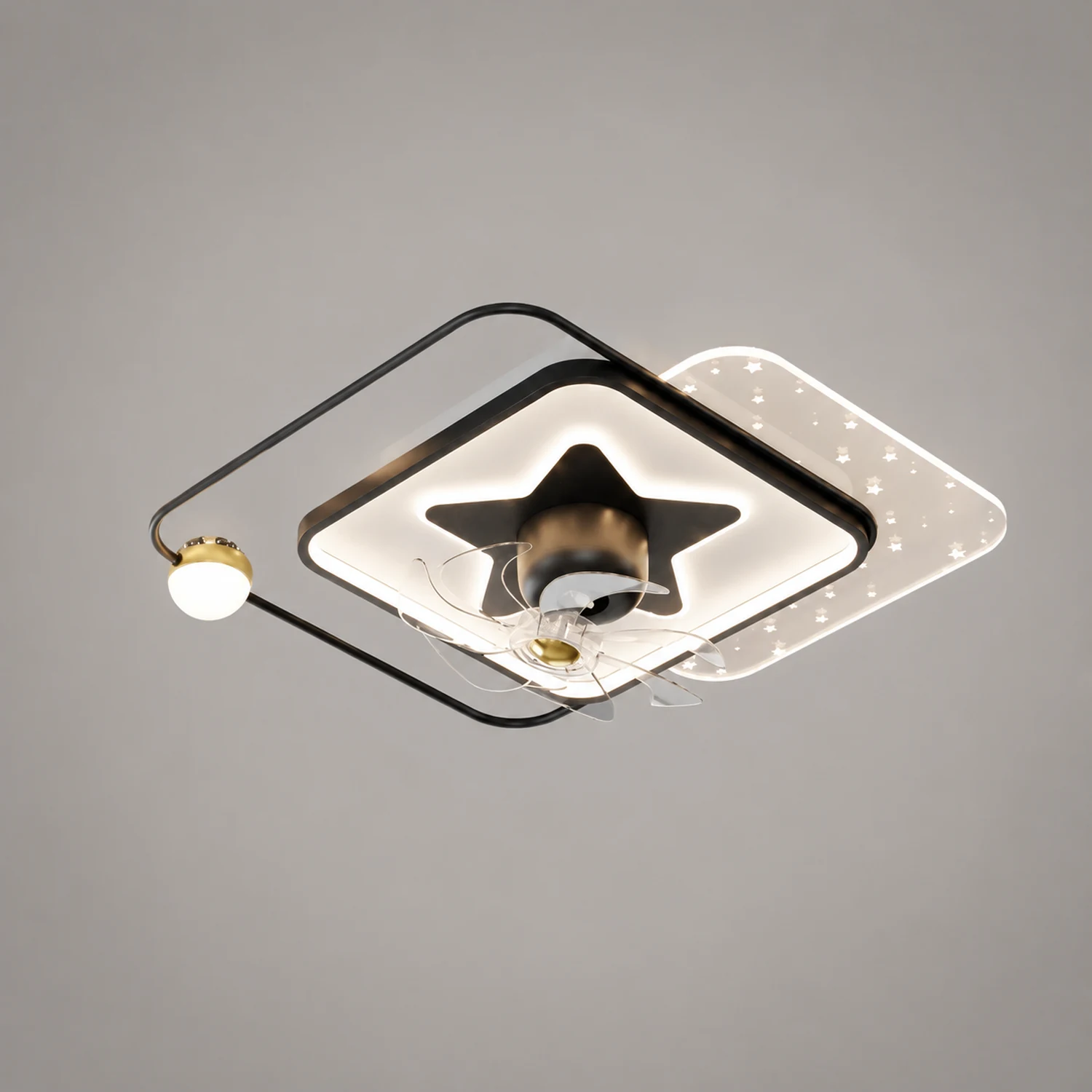 Madina Deckenventilator mit Beleuchtung, 4 Stile, ∅55/110CM - Lumpaz
