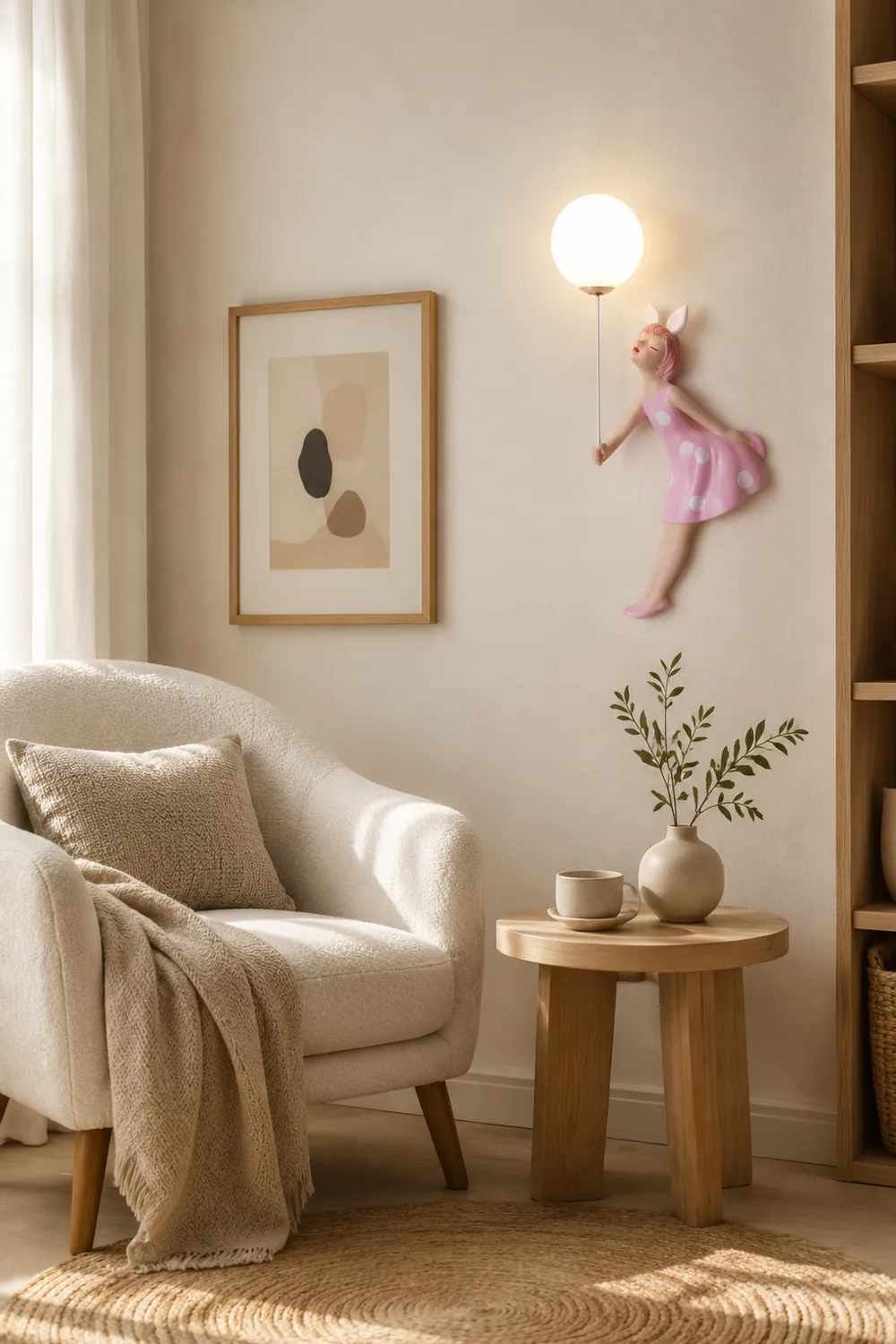 Minori Wandleuchte Rosa, 2 Stile, 49CM Lang - Lumpaz