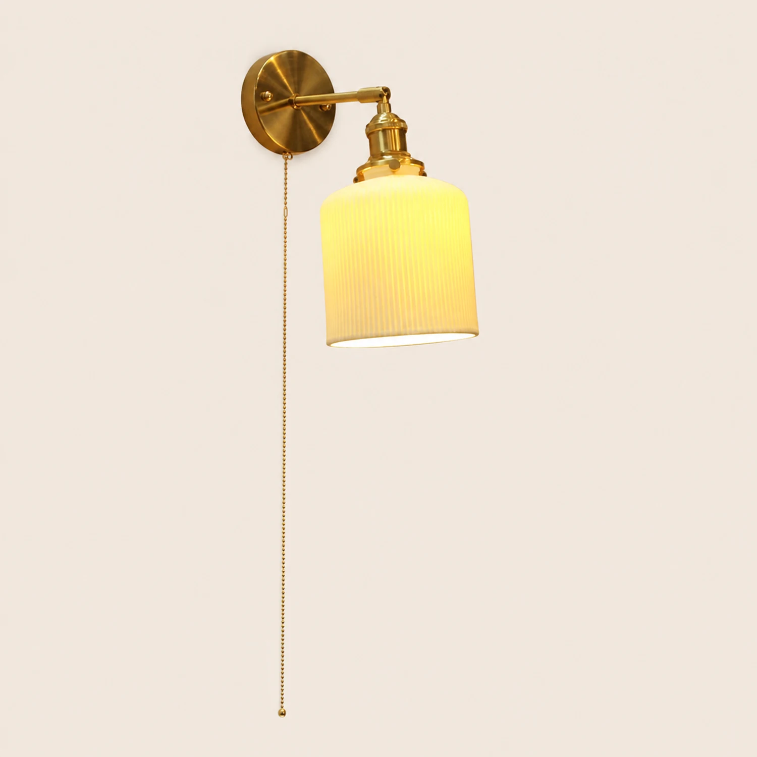 Lottie Spiegelfront Wandleuchte Plissiert, ∅14/15/18/23CM - Lumpaz