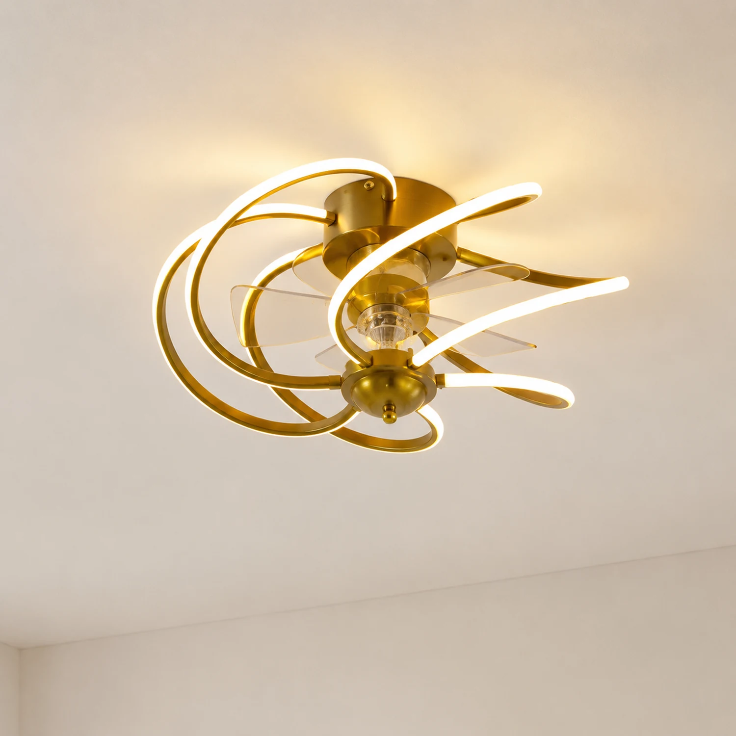Lacey Deckenventilator mit Beleuchtung, 3 Farben, ∅50CM - Lumpaz