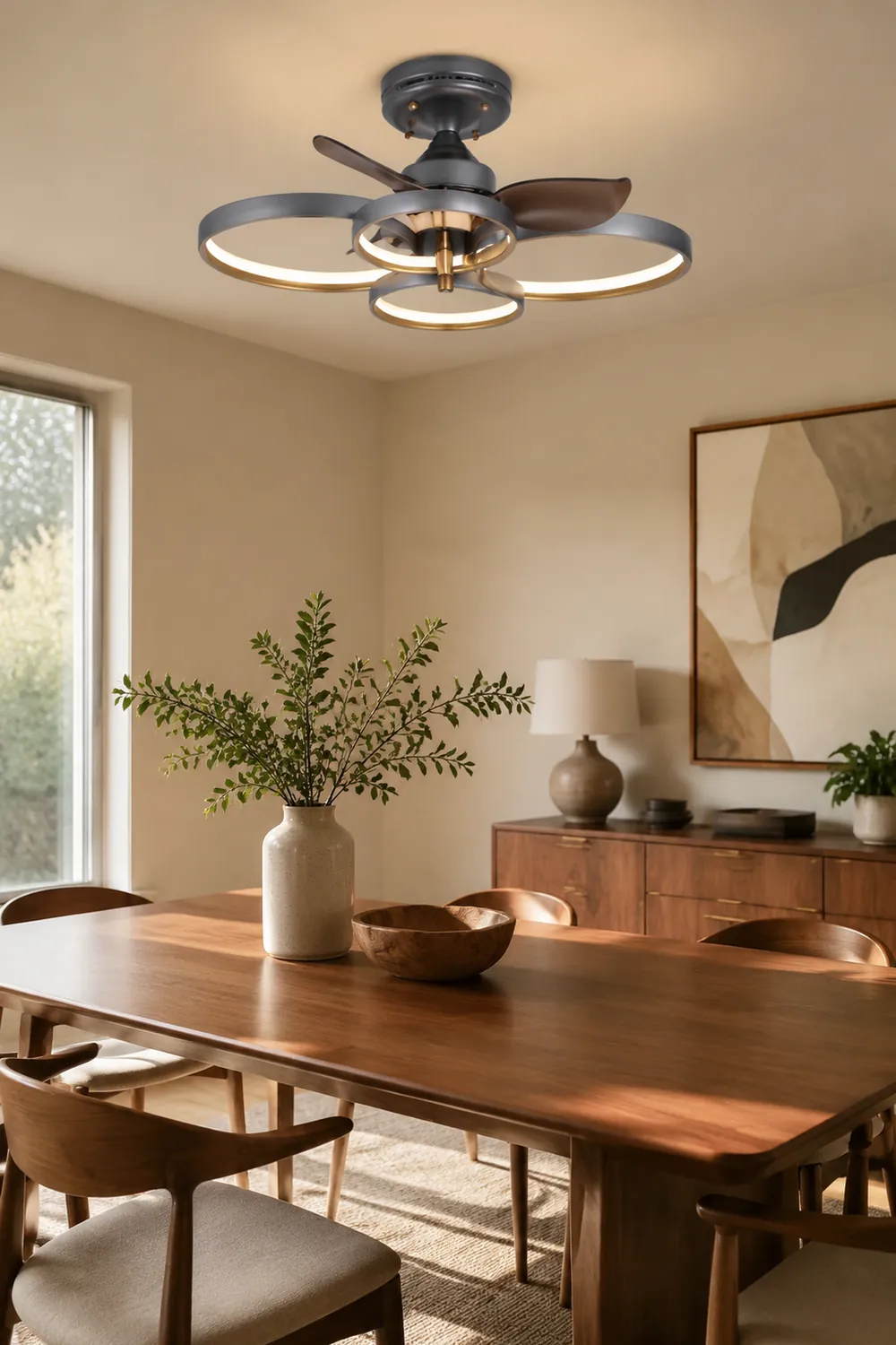 Kelley Deckenventilator mit Beleuchtung Aluminium & Metall, 2/3/4-flammig, ∅65/90CM - Lumpaz