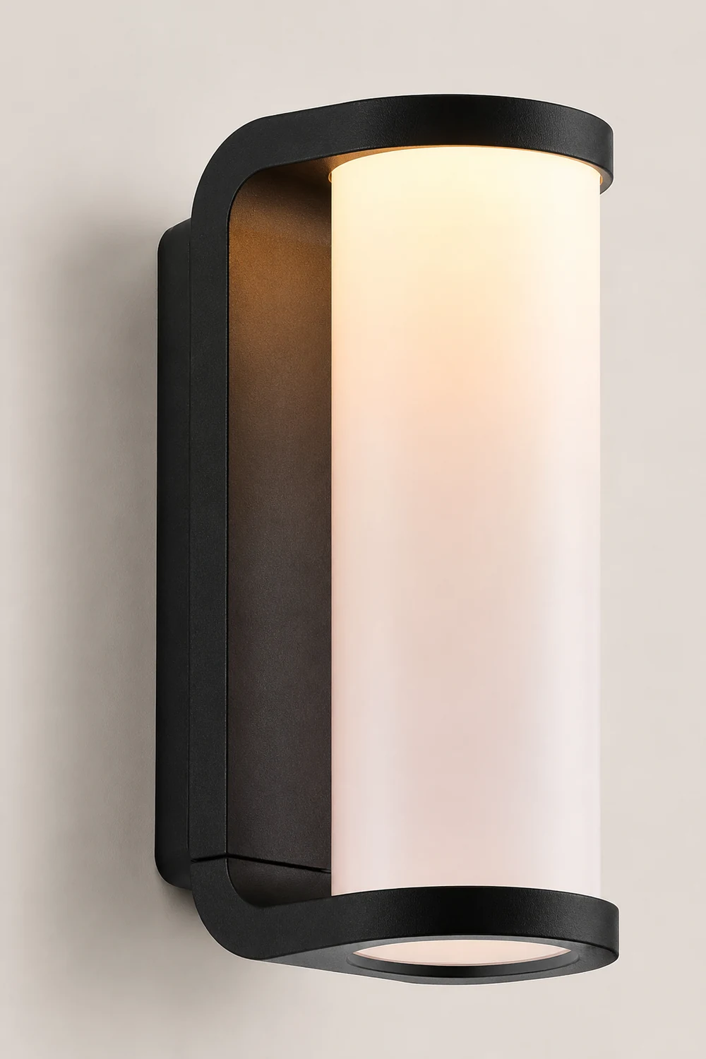 Orr Modern Außenwandleuchte Schwarz & Weiß, 20CM Lang - Lumpaz