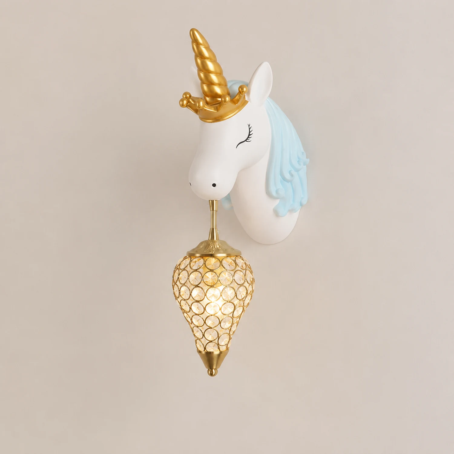 Minori Wandlecuhte Einhorn Rosa & Blau, 40/56CM Lang - Lumpaz