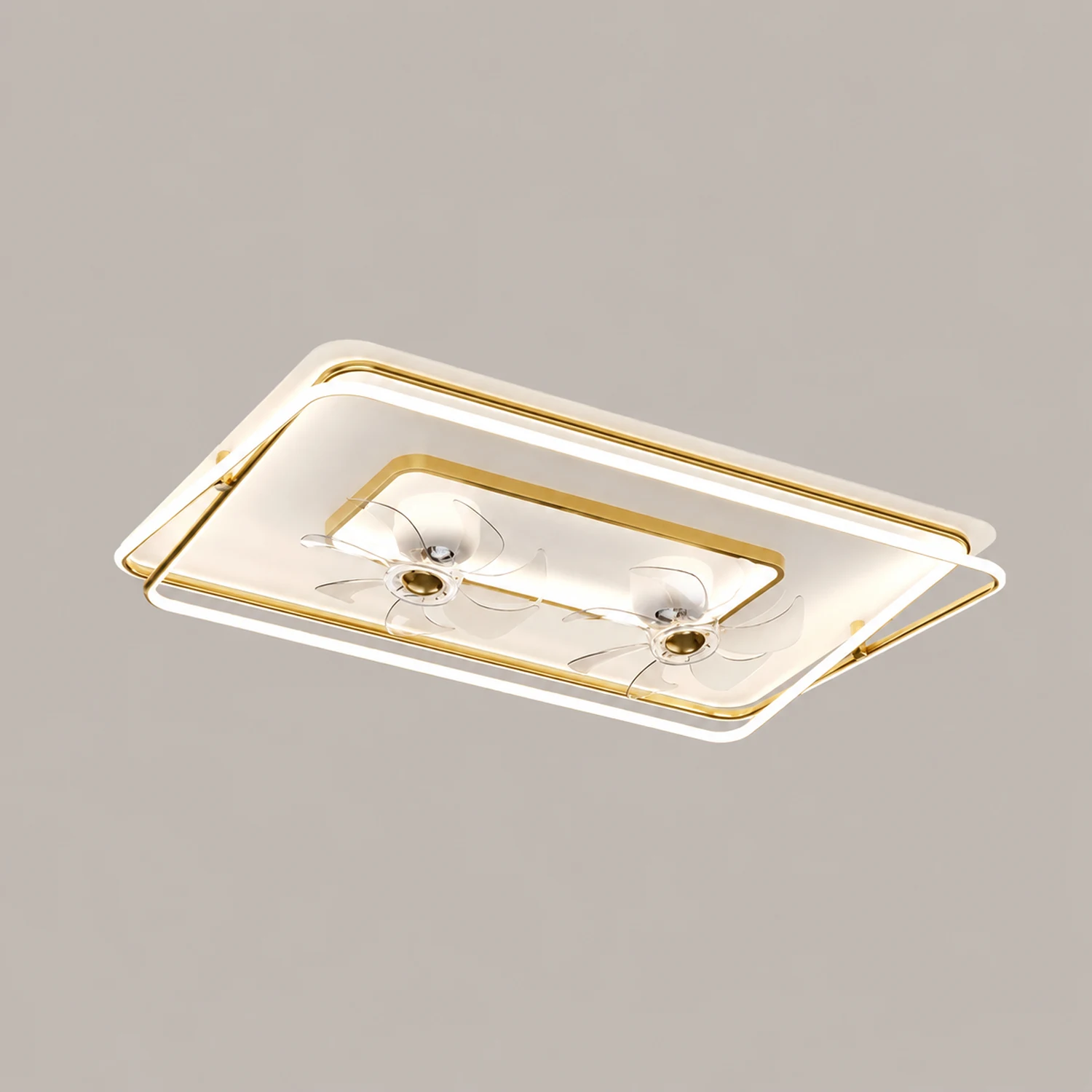 Kelley Deckenventilator mit Beleuchtung Gold, 5 Stile, ∅50/90/110CM - Lumpaz
