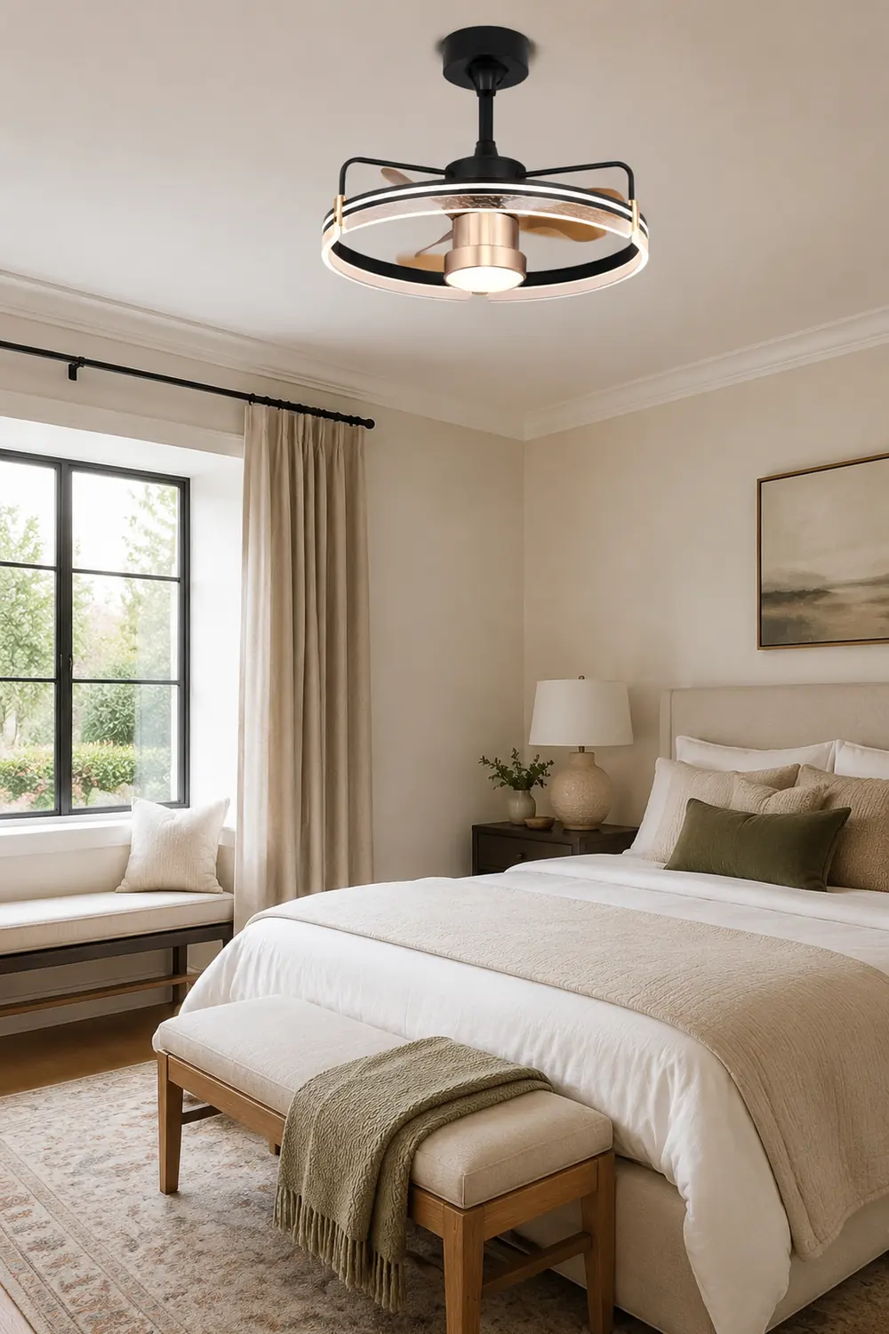 Kelley Deckenventilator mit Beleuchtung Aluminium & Metall, ∅60cm - Lumpaz