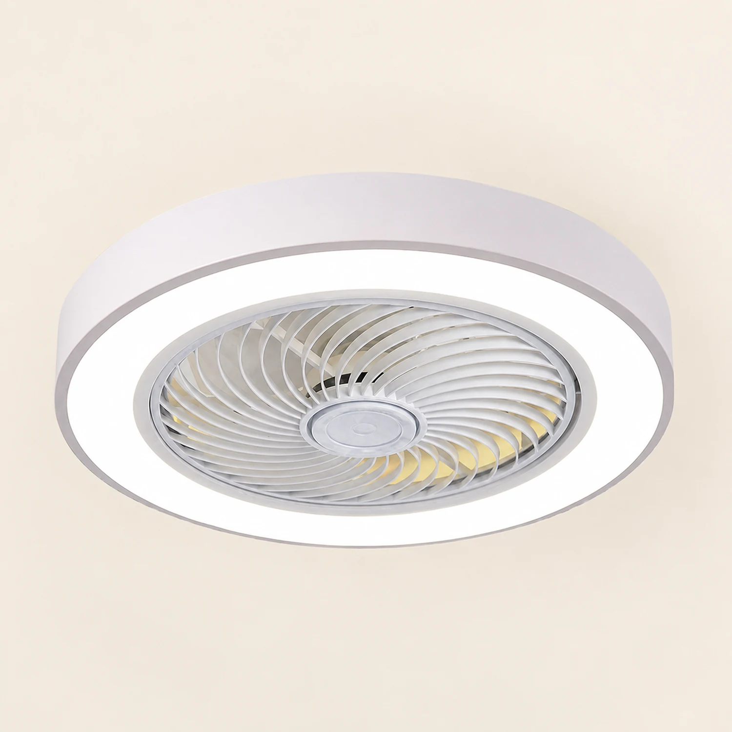 Morandi Deckenventilator mit Beleuchtung Klare Blätter, 6 Farben, ∅51CM - Lumpaz
