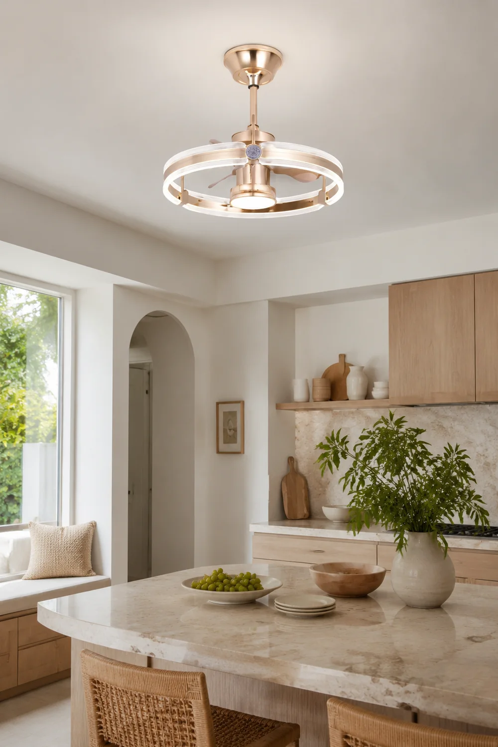 Kelley Deckenventilatoren mit Beleuchtung, 2 Stile, ∅50/60CM - Lumpaz