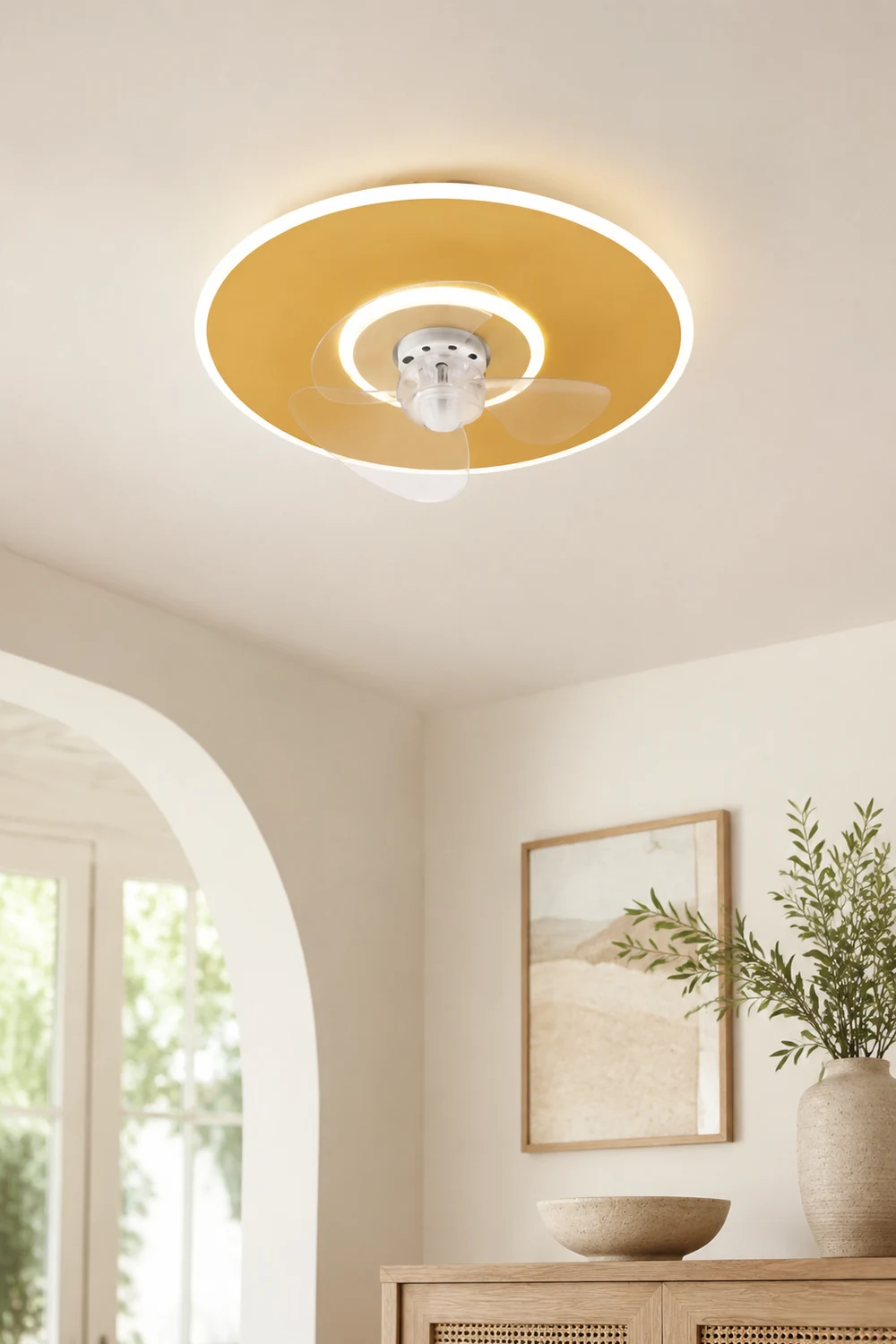 Morandi Deckenventilator mit Beleuchtung, 5 Farben, ∅40/50CM - Lumpaz