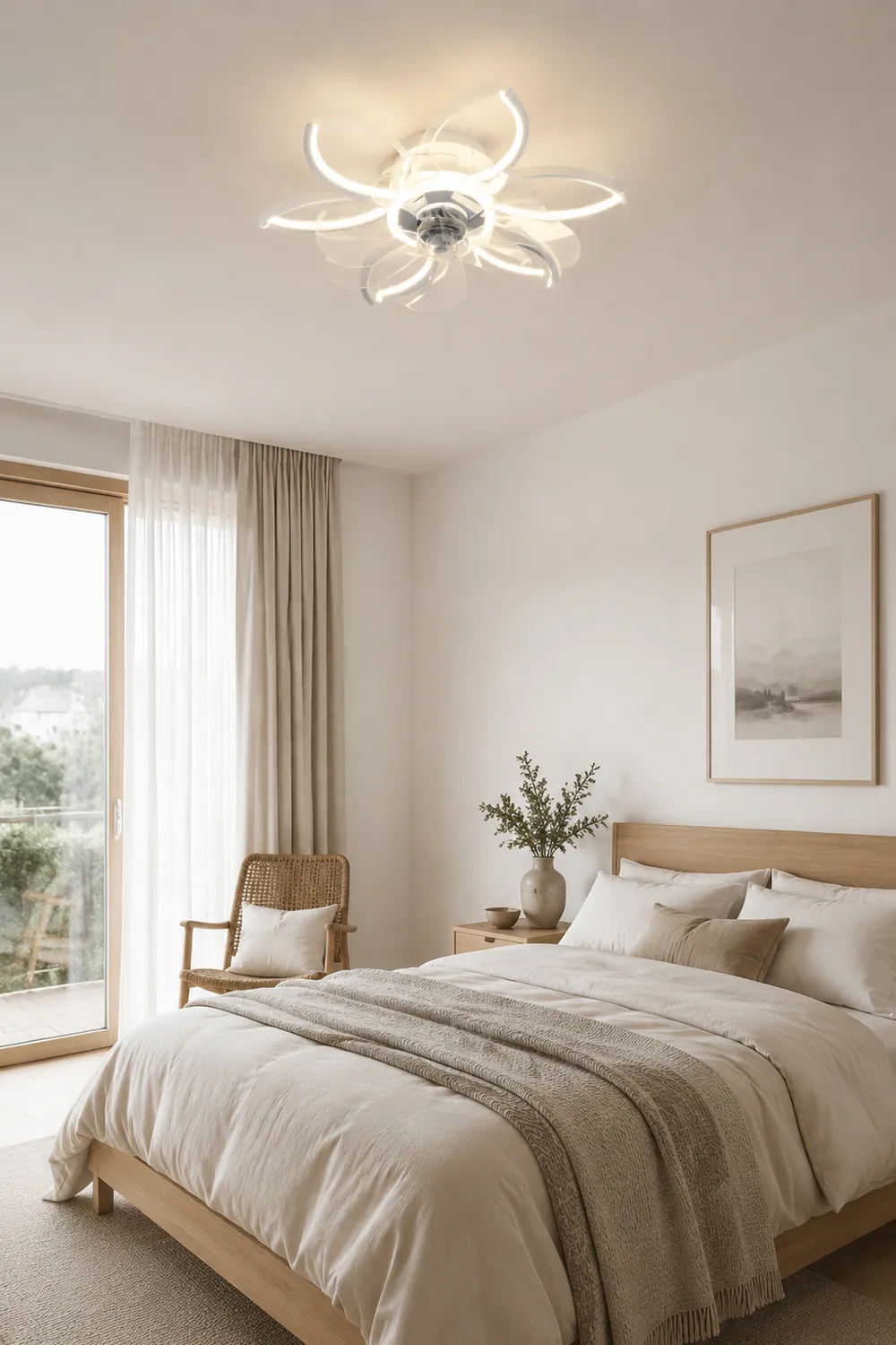 Lacey Deckenventilator mit Beleuchtung, 4 Stile, ∅52CM - Lumpaz