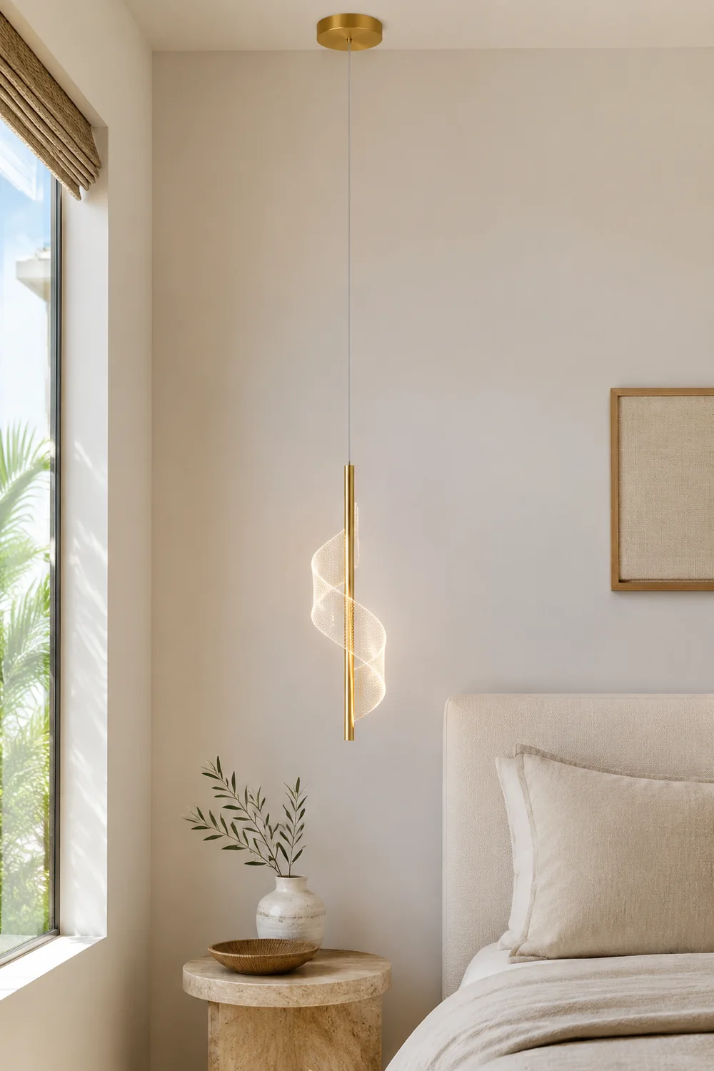 Nordic Metal Bedside Chandelier Pendelleuchte für Schlafzimmer - Lumpaz