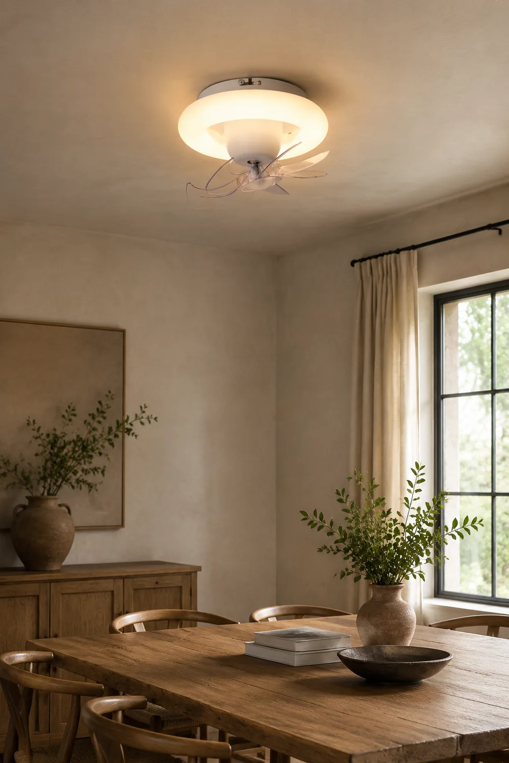 Minori Deckenventilatoren mit Beleuchtung Weiß, 2 Stile, ∅30CM - Lumpaz