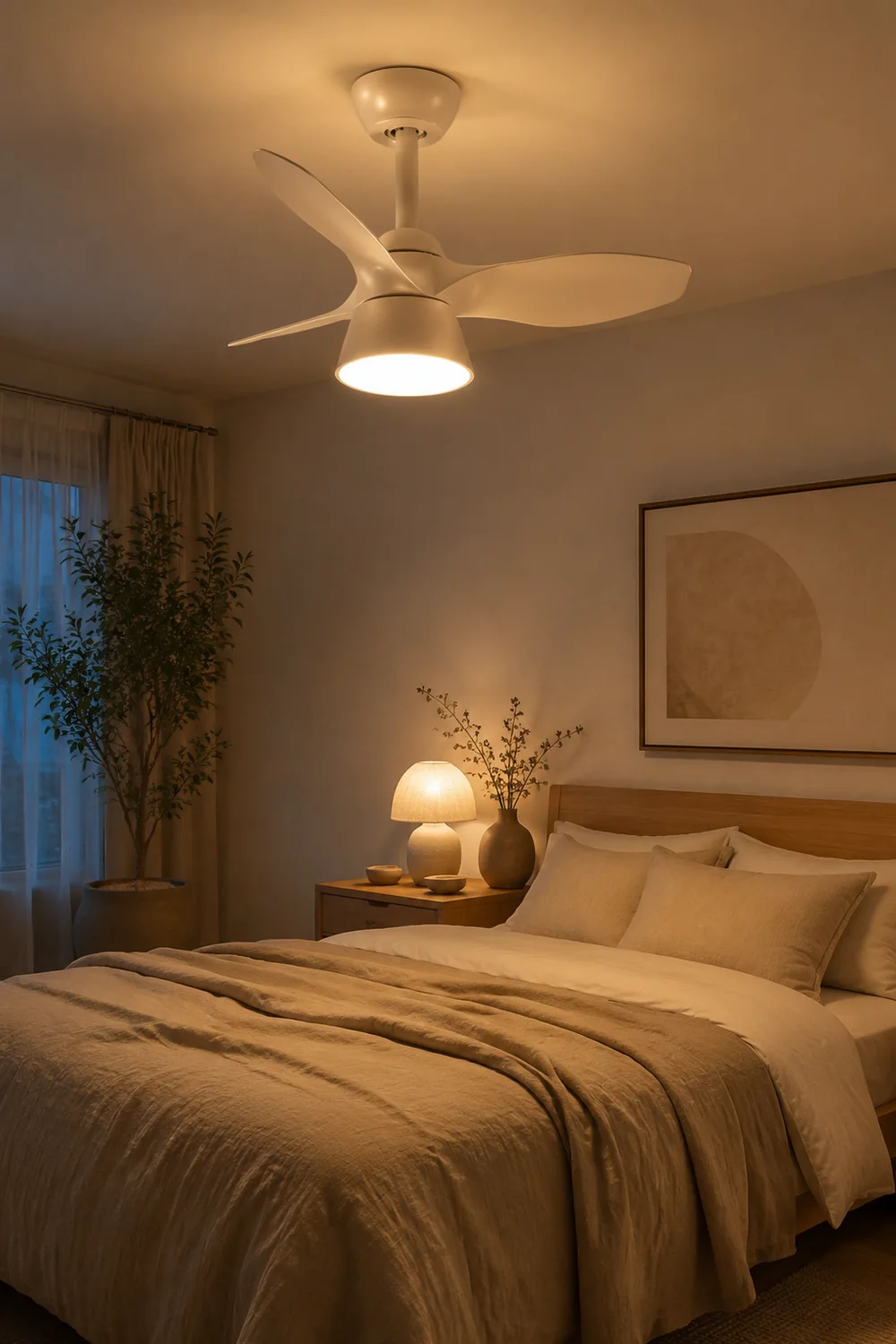 Walters Deckenventilator mit Beleuchtung, 3 Farben, L 84CM - Lumpaz