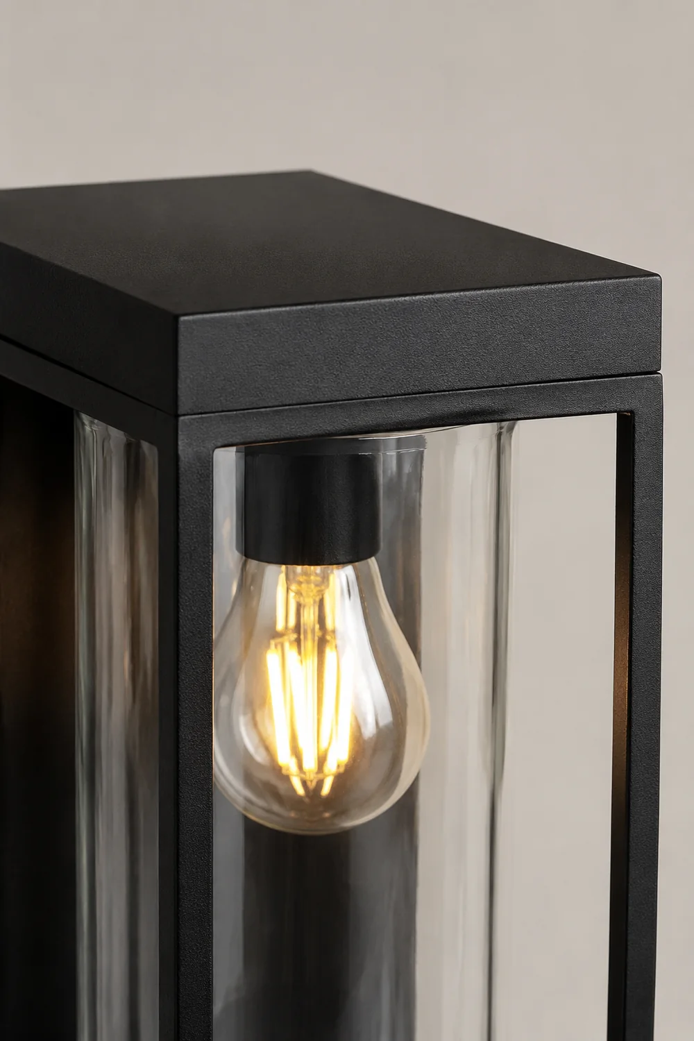 Orr Außenwandleuchte Rechteck Schwarz, Solar, 28CM Lang - Lumpaz