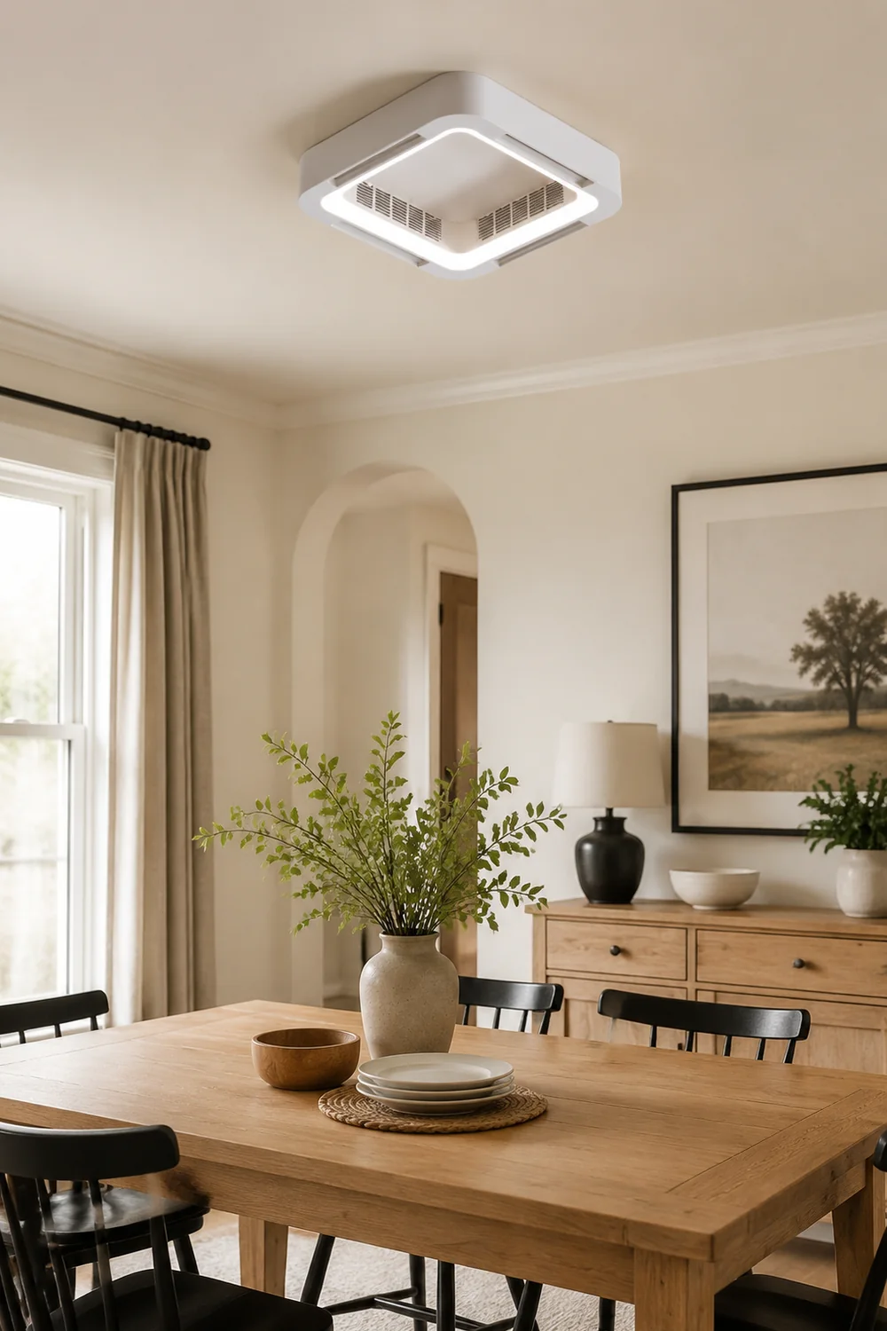 Quinn Deckenventilator mit Beleuchtung Weiß, 2 Stile, ∅58CM - Lumpaz