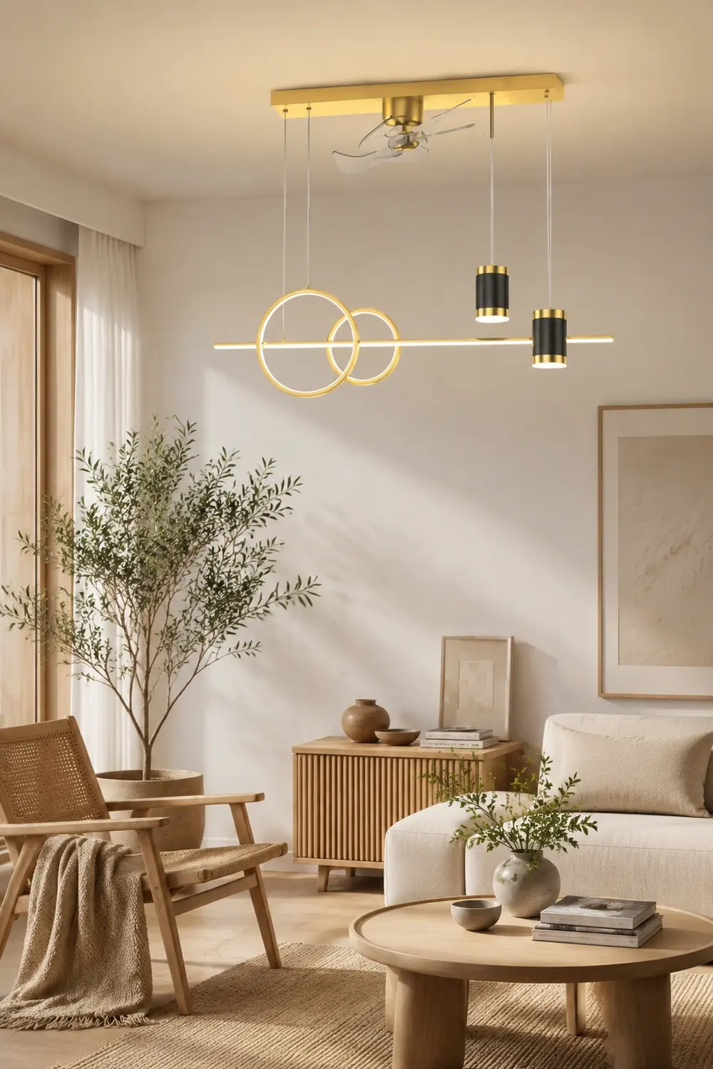 Madina Deckenventilator mit Beleuchtung 6 Stile, ∅100CM - Lumpaz